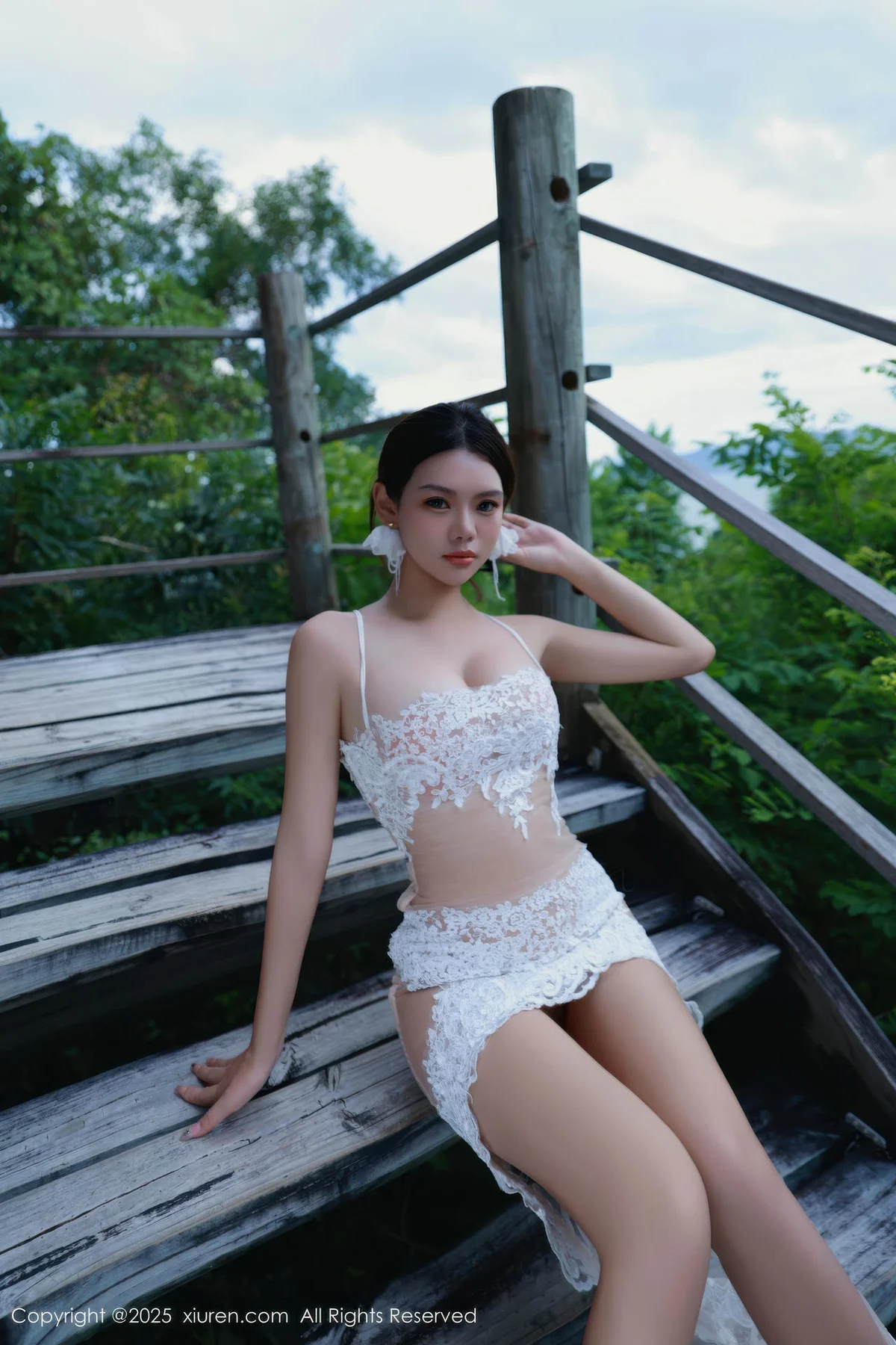 XiuRen 秀人 No.10721 叮当DD 白色情趣旅拍 - 5