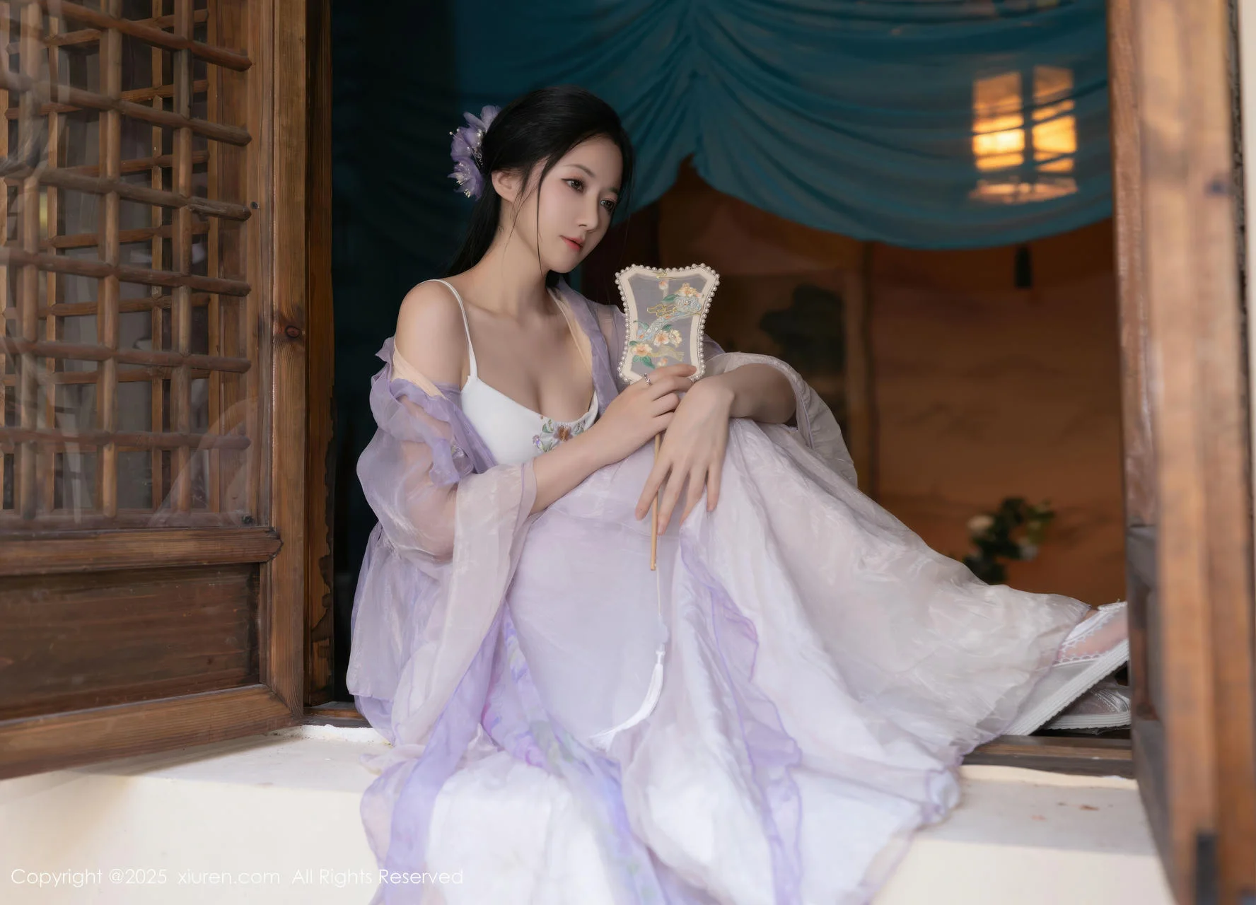 XiuRen 秀人 No.10737 鱼子酱Fish 紫色连衣裙 - 2