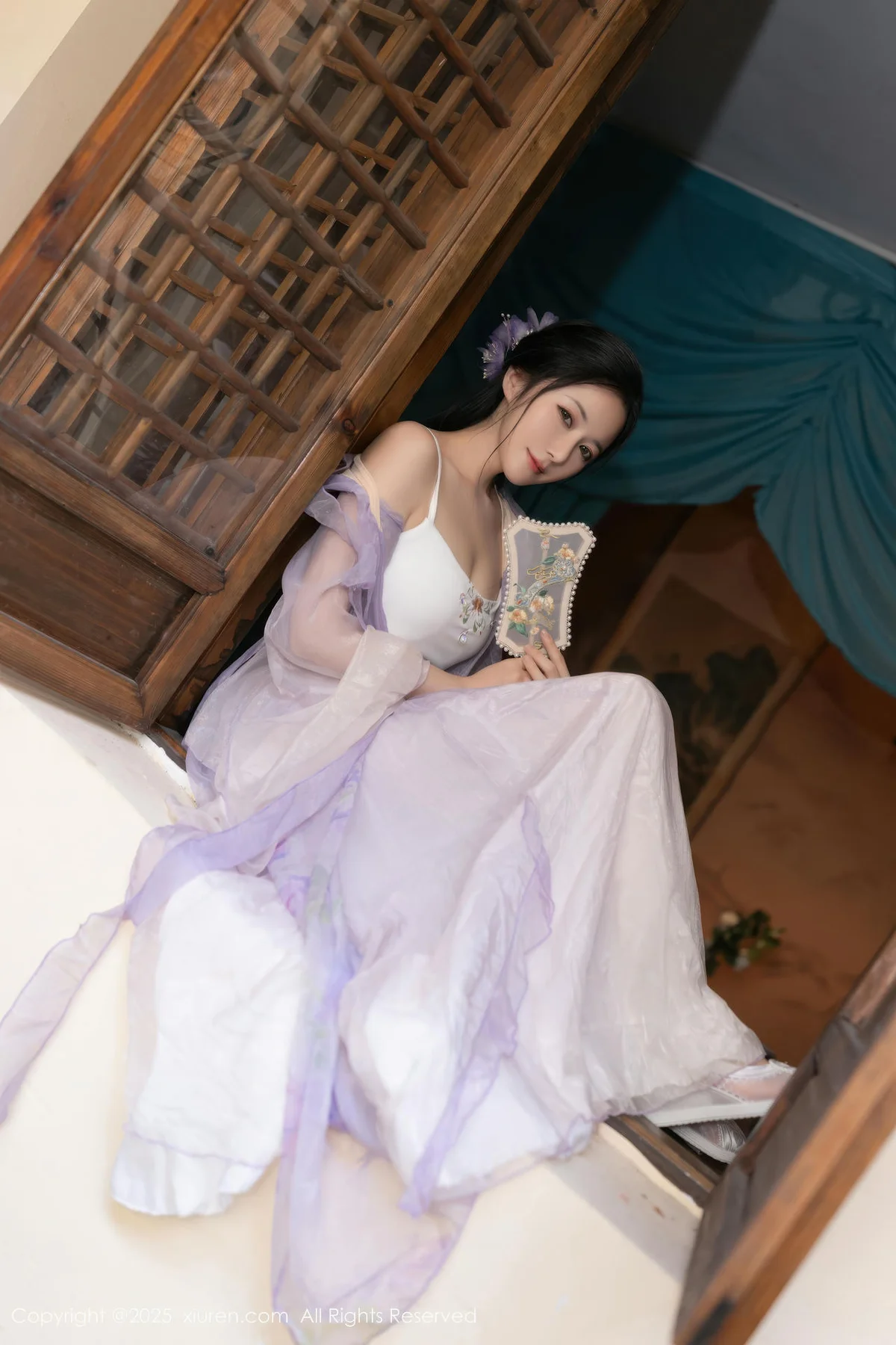 XiuRen 秀人 No.10737 鱼子酱Fish 紫色连衣裙 - 3