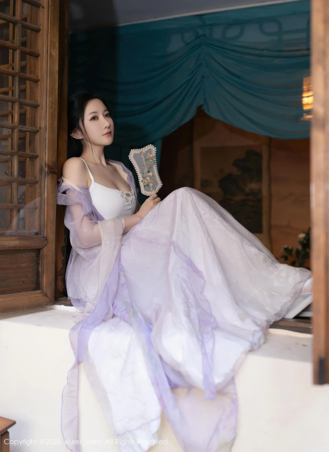 XiuRen 秀人 No.10737 鱼子酱Fish 紫色连衣裙 - 4