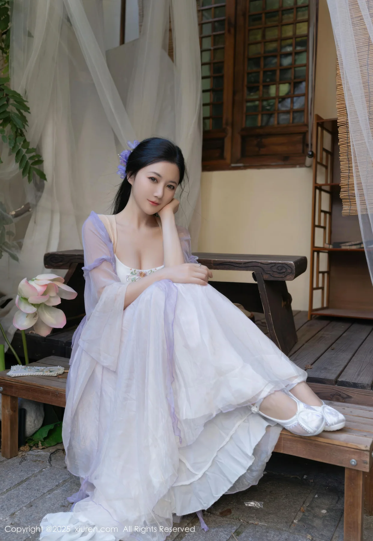 XiuRen 秀人 No.10737 鱼子酱Fish 紫色连衣裙 - 6