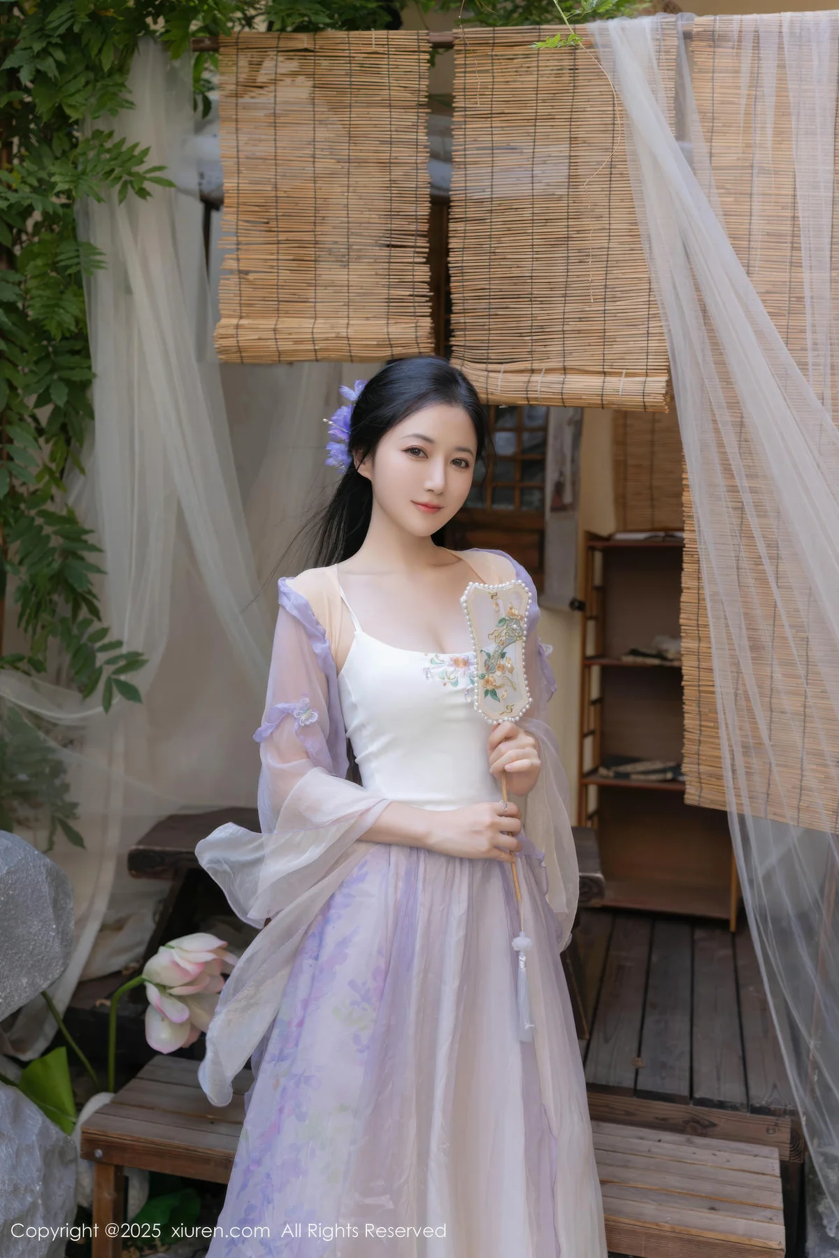 XiuRen 秀人 No.10737 鱼子酱Fish 紫色连衣裙 - 9