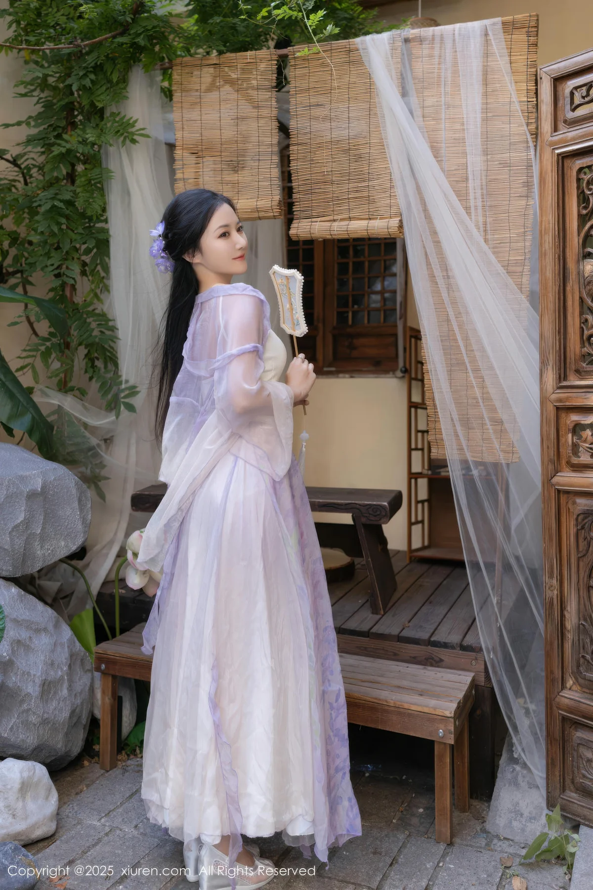 XiuRen 秀人 No.10737 鱼子酱Fish 紫色连衣裙 - 10