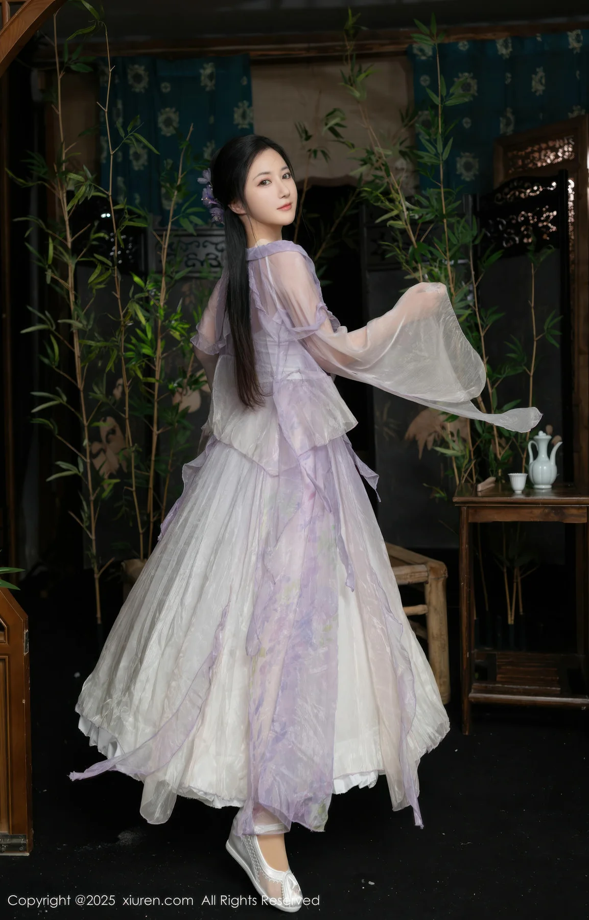 XiuRen 秀人 No.10737 鱼子酱Fish 紫色连衣裙 - 4