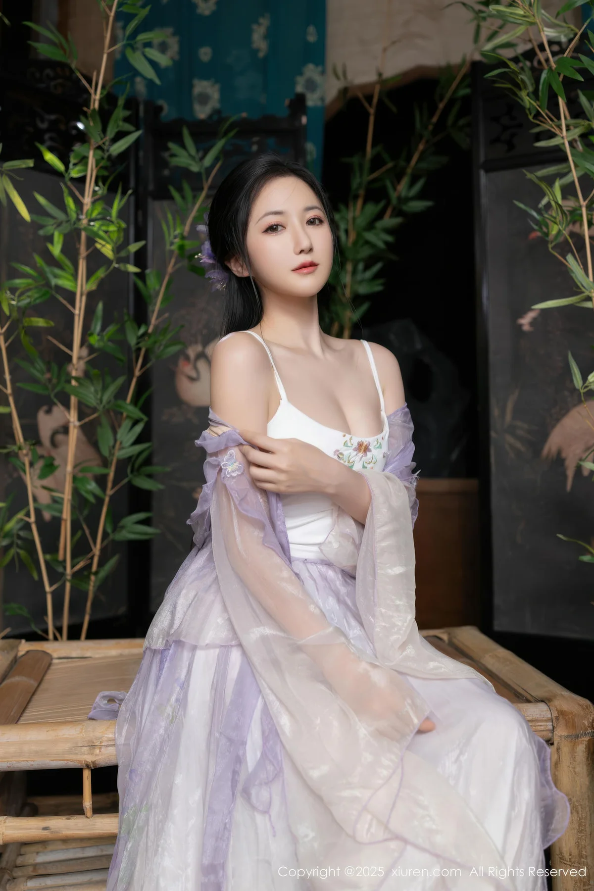 XiuRen 秀人 No.10737 鱼子酱Fish 紫色连衣裙 - 7