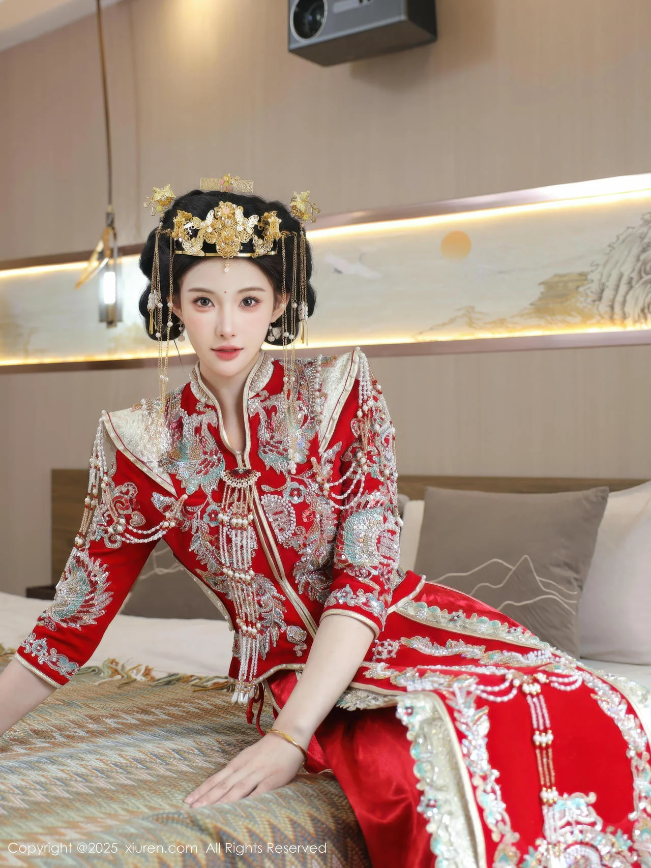 XiuRen 秀人 No.10742 梨霜儿 红色新娘服饰 - 6