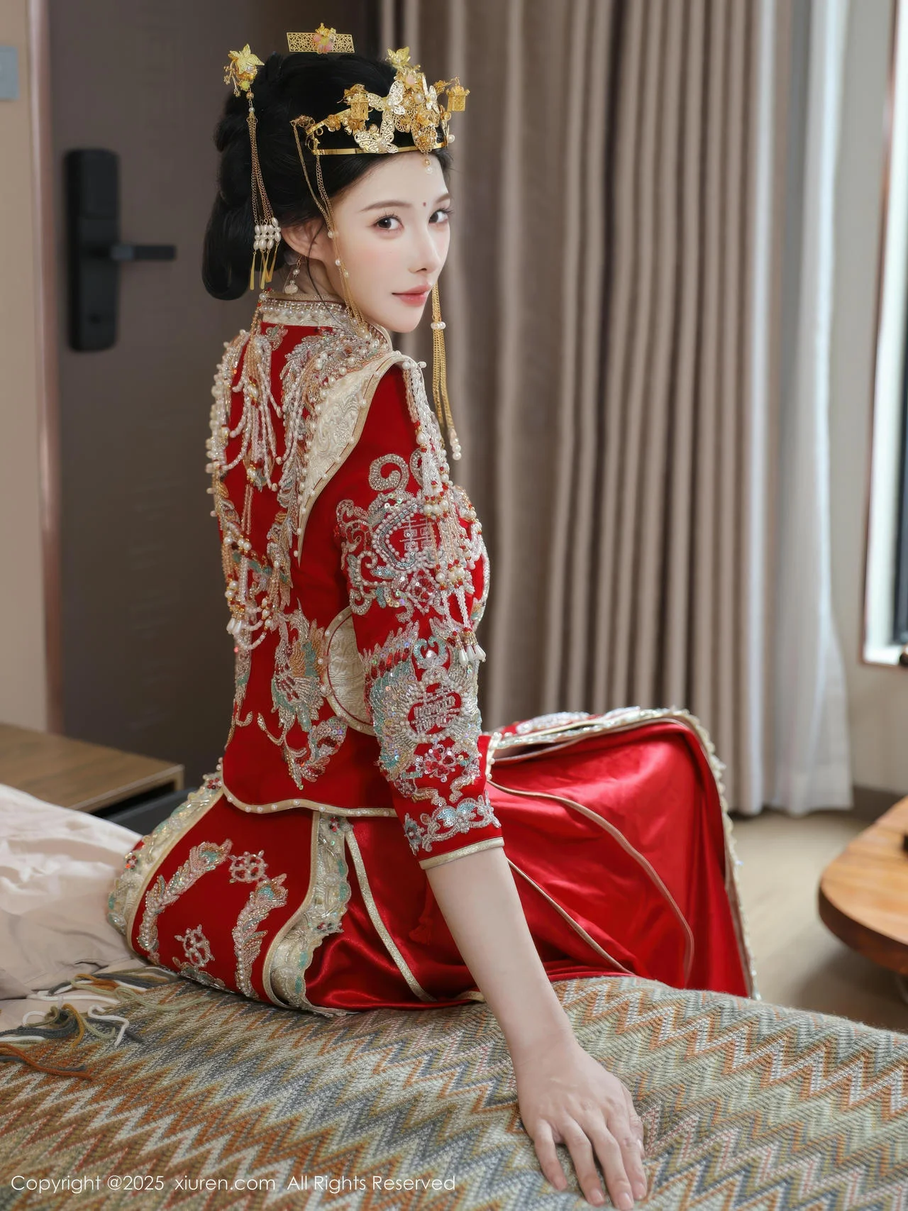XiuRen 秀人 No.10742 梨霜儿 红色新娘服饰 - 4