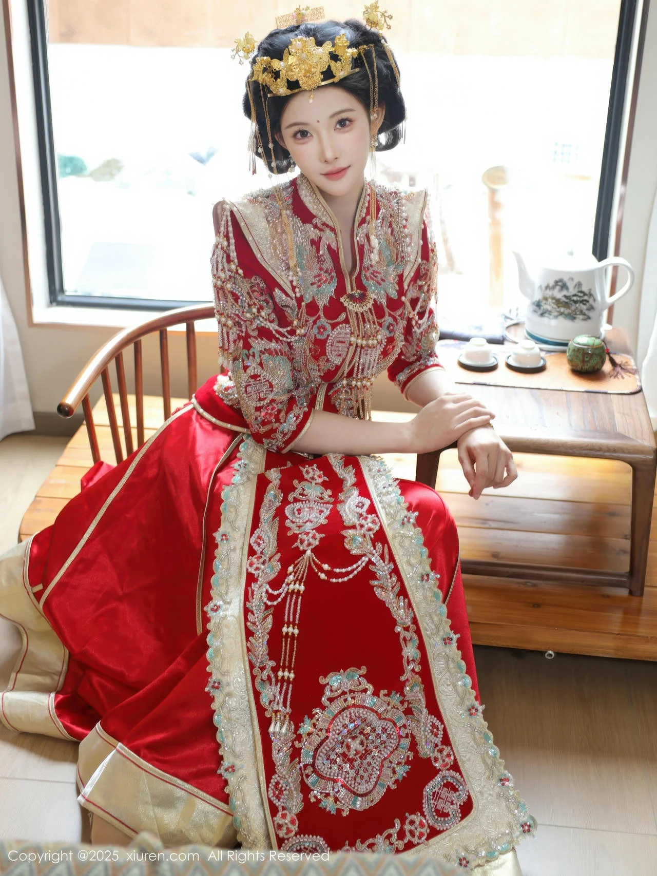 XiuRen 秀人 No.10742 梨霜儿 红色新娘服饰 - 5