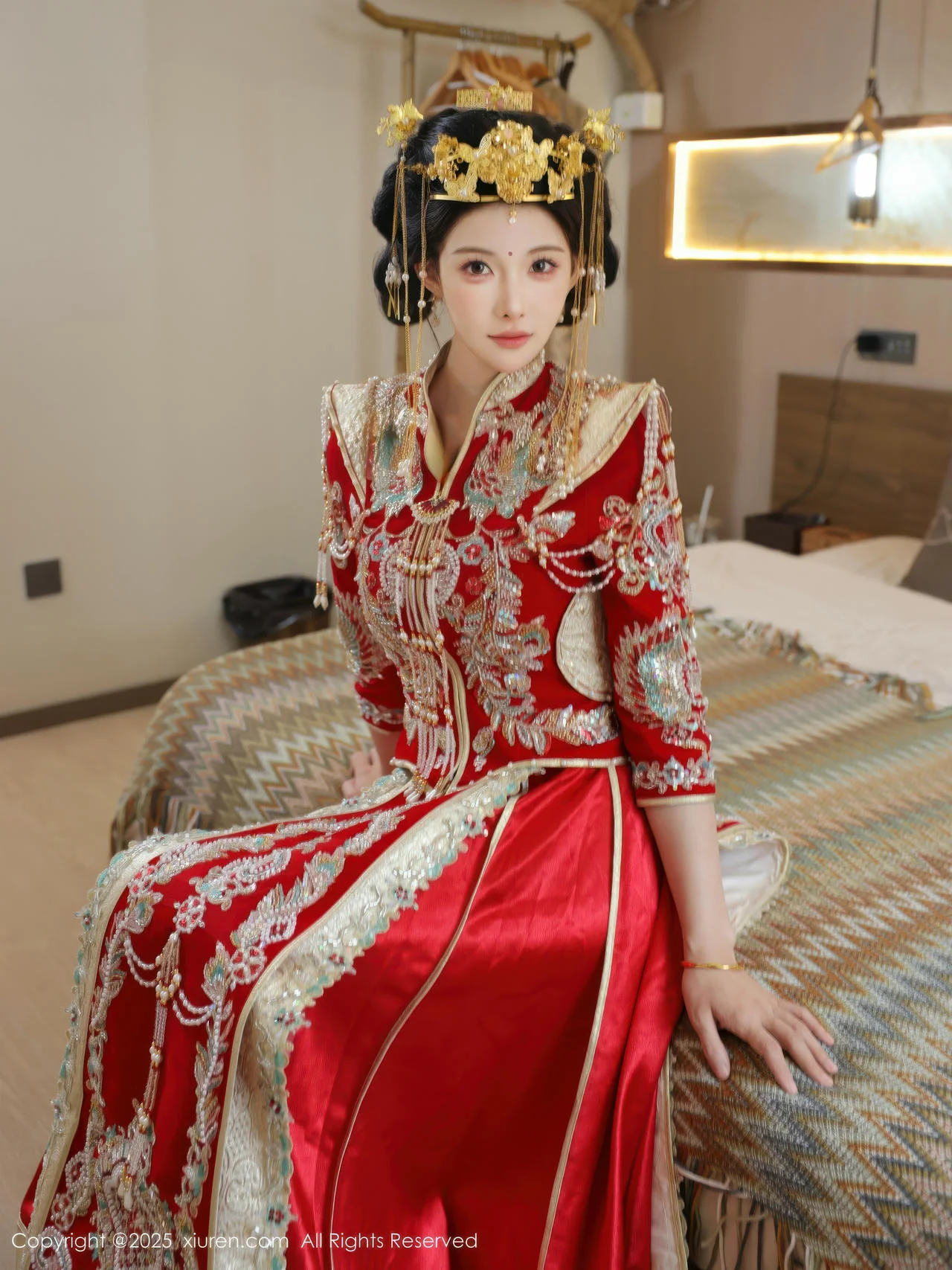 XiuRen 秀人 No.10742 梨霜儿 红色新娘服饰 - 7