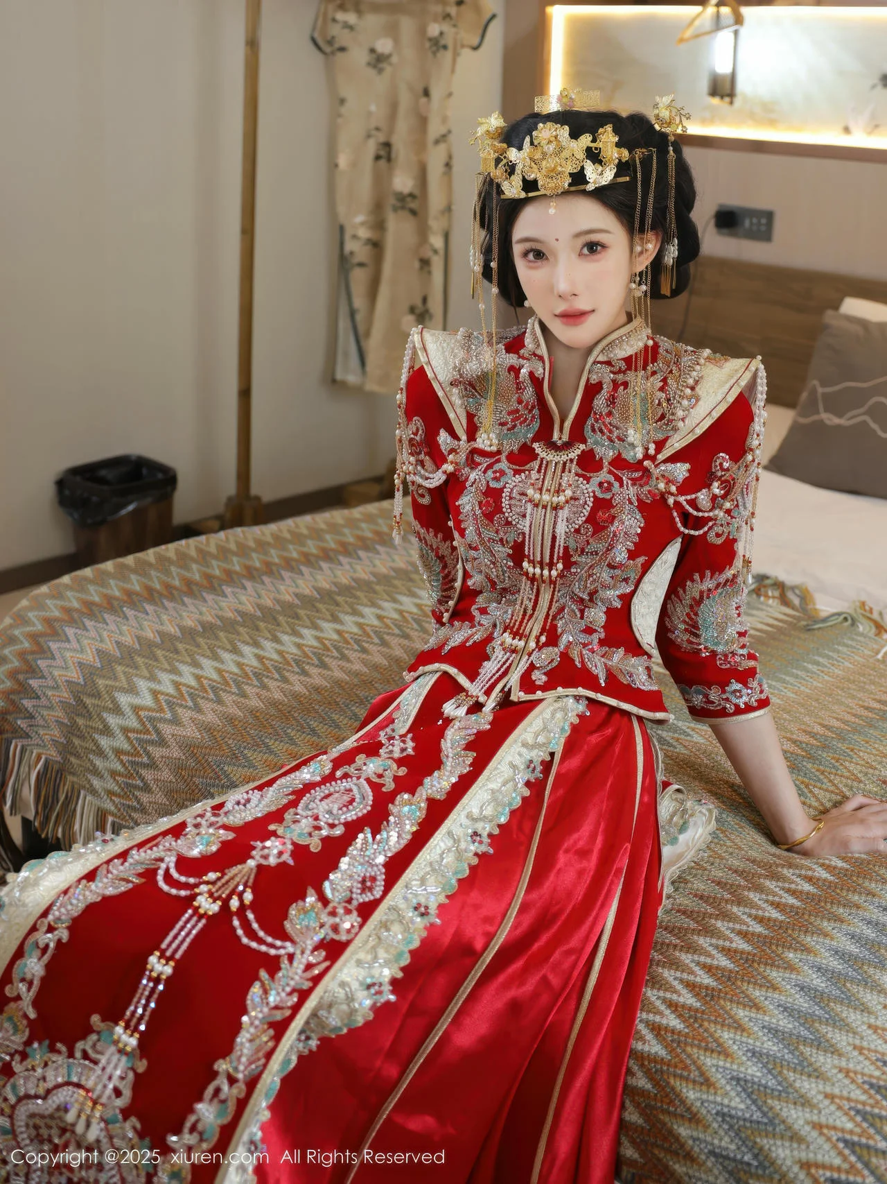 XiuRen 秀人 No.10742 梨霜儿 红色新娘服饰 - 8