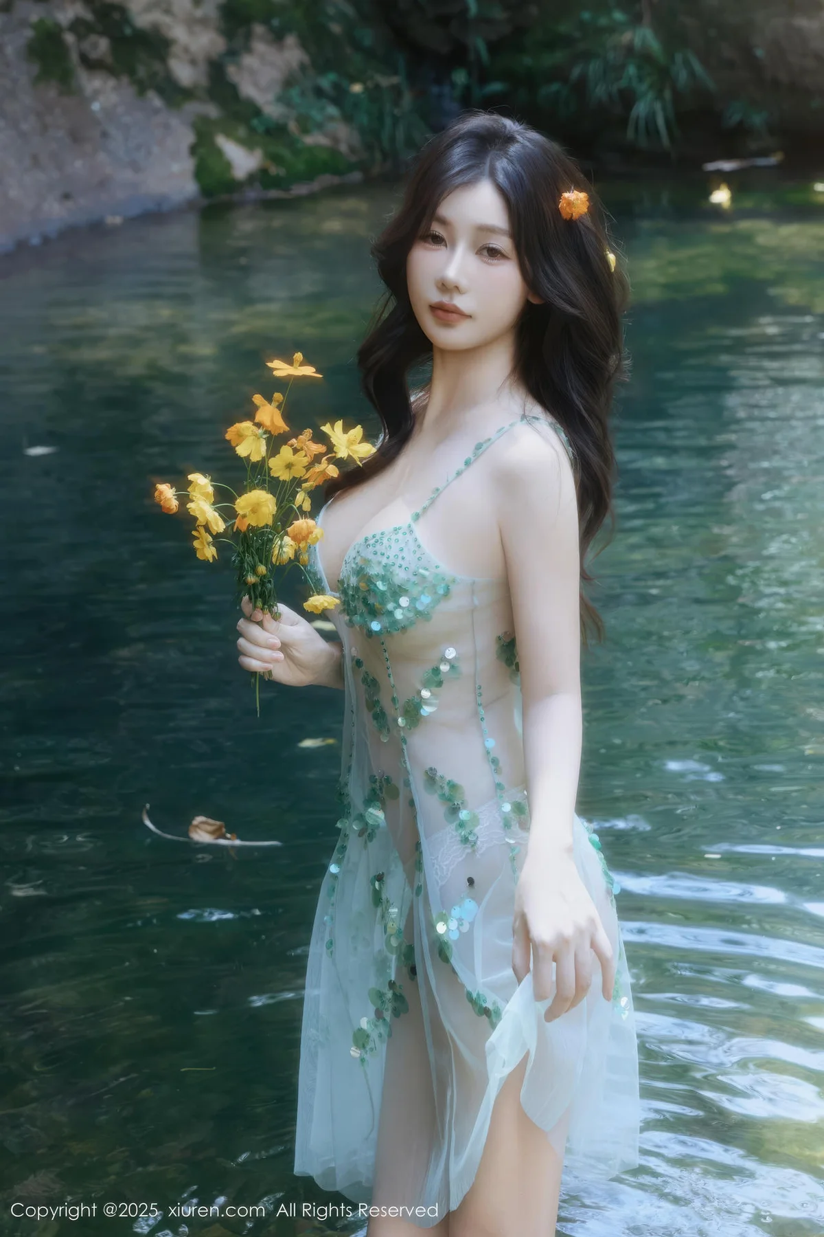 XiuRen 秀人 No.10756 尹甜甜 性感小溪亮片裙 - 2