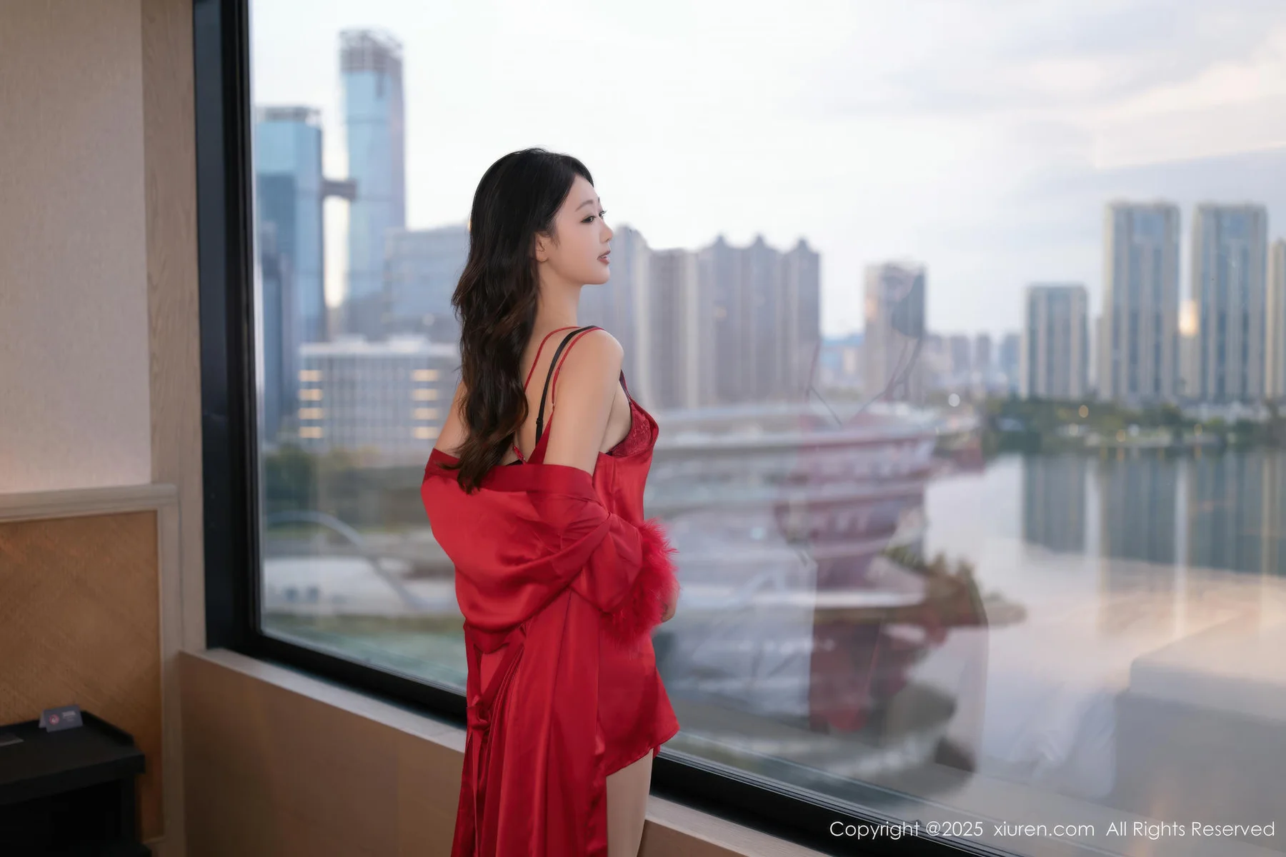 XiuRen 秀人 No.10768 唐安琪 红色睡衣肉色丝袜 - 4