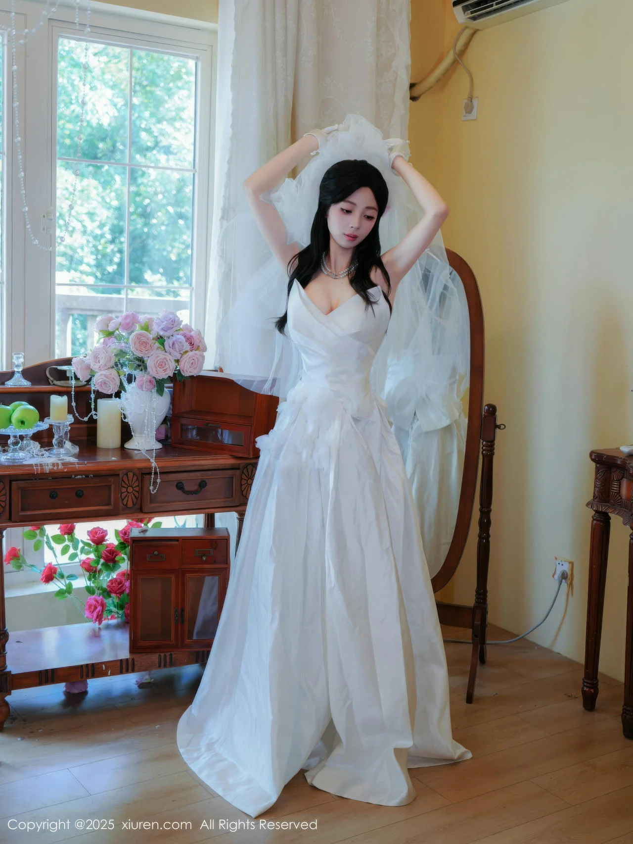 XiuRen 秀人 No.10769 朱朱molly 白色婚纱白色丝袜 - 5