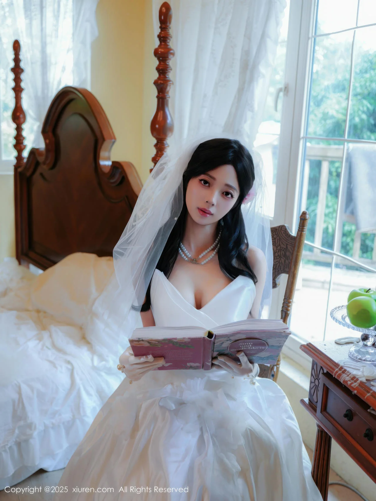 XiuRen 秀人 No.10769 朱朱molly 白色婚纱白色丝袜 - 9