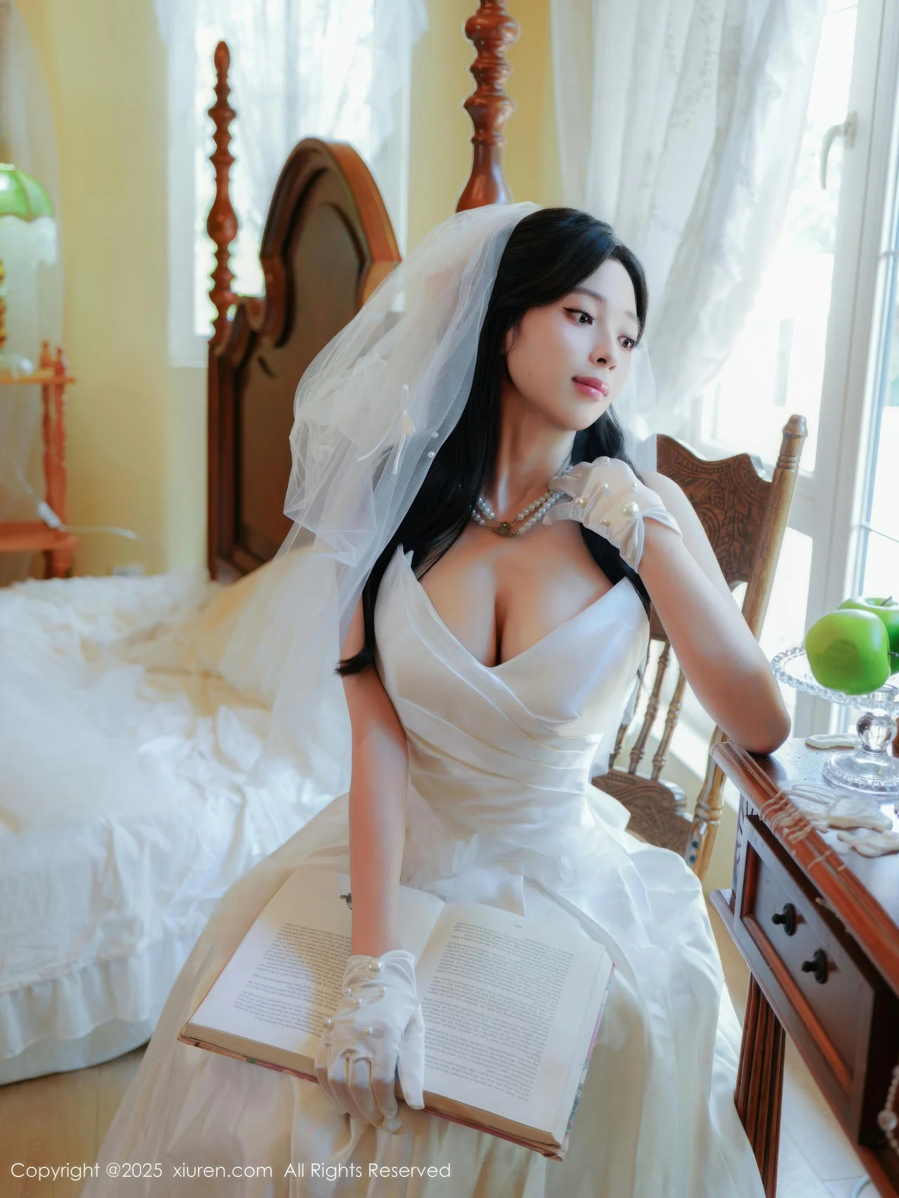 XiuRen 秀人 No.10769 朱朱molly 白色婚纱白色丝袜 - 10