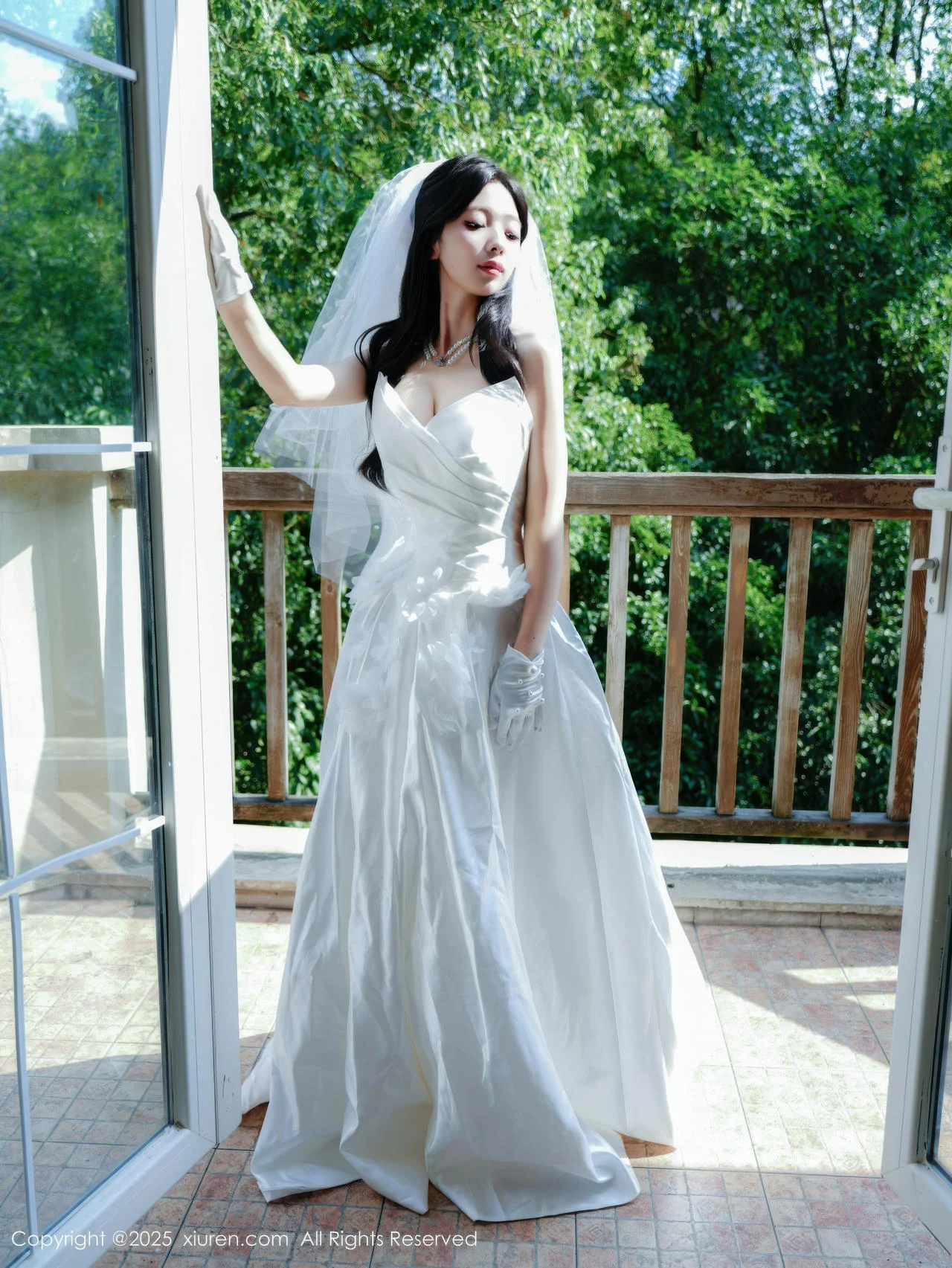 XiuRen 秀人 No.10769 朱朱molly 白色婚纱白色丝袜 - 7