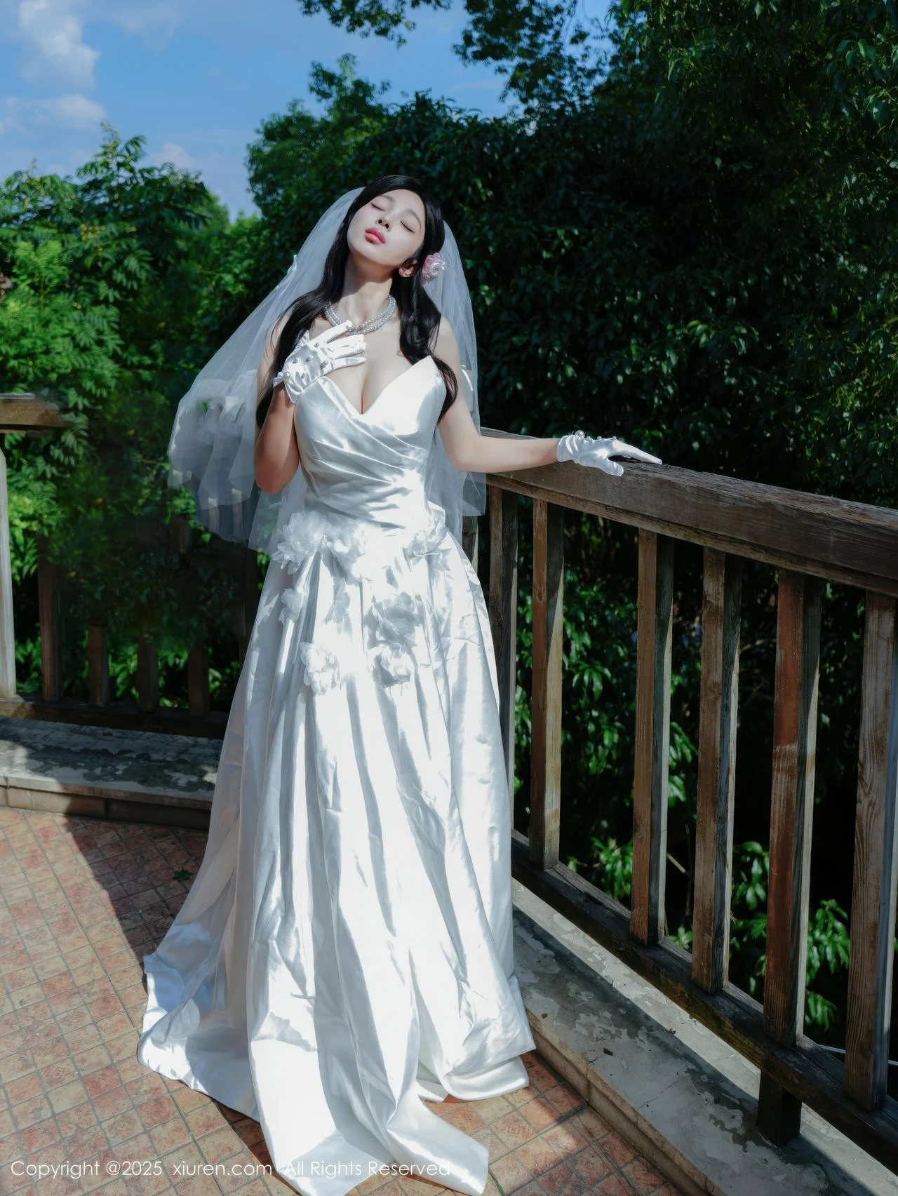 XiuRen 秀人 No.10769 朱朱molly 白色婚纱白色丝袜 - 8