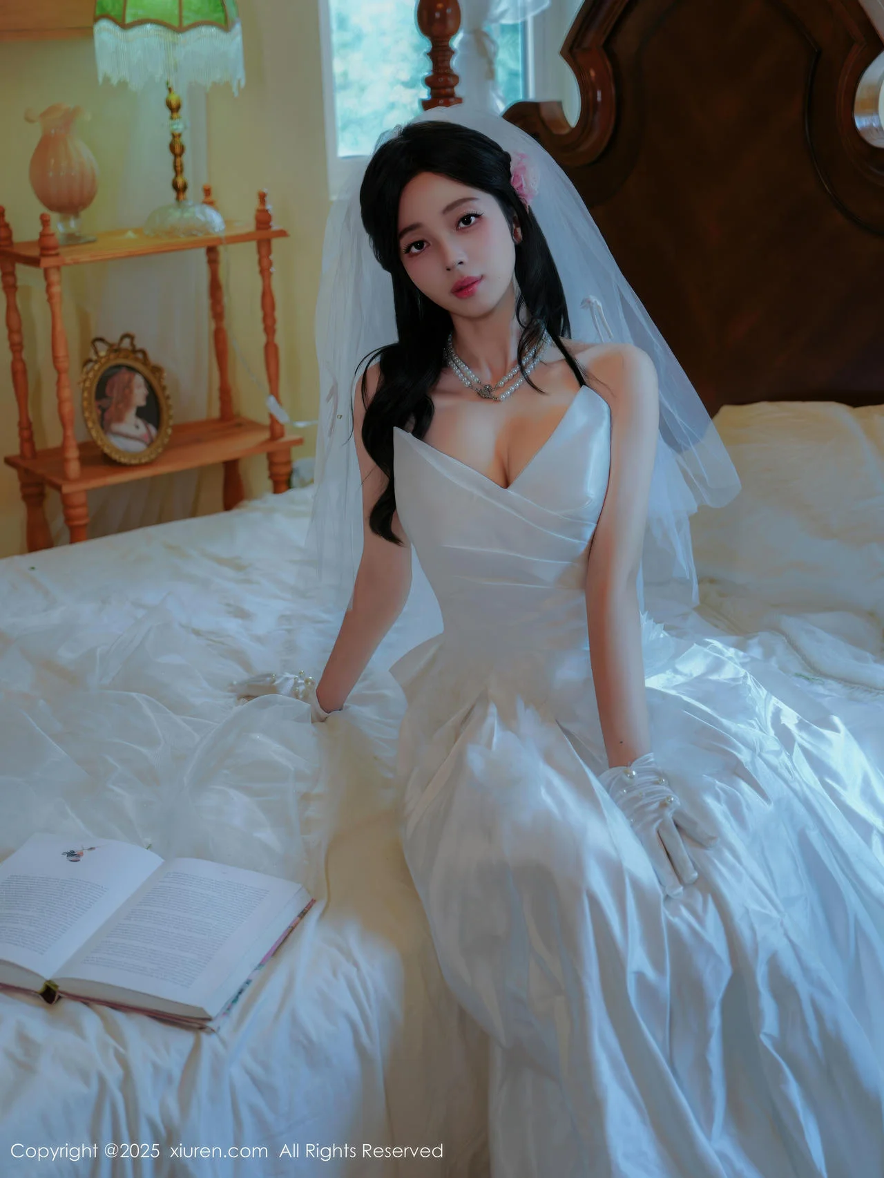 XiuRen 秀人 No.10769 朱朱molly 白色婚纱白色丝袜 - 9