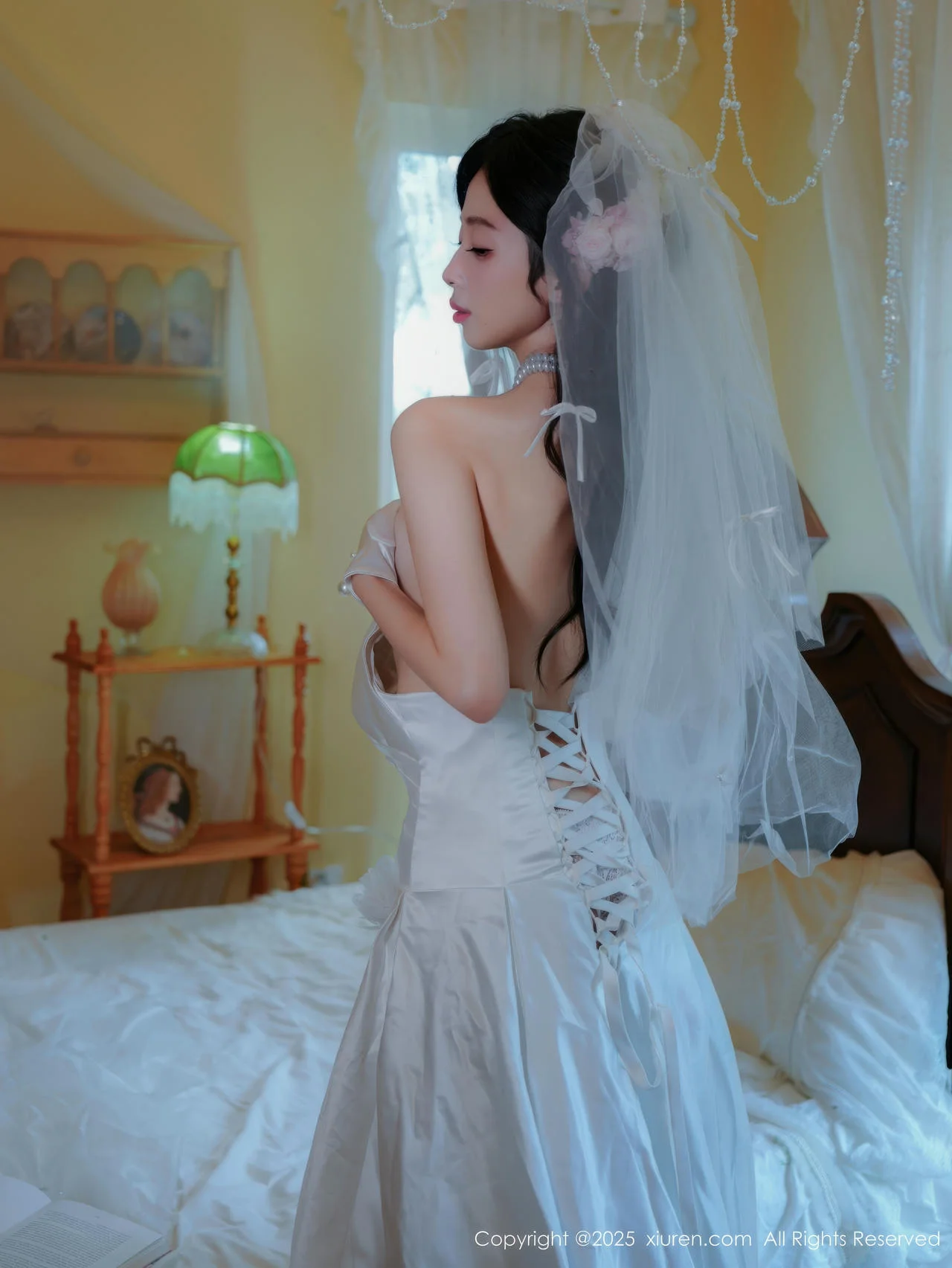 XiuRen 秀人 No.10769 朱朱molly 白色婚纱白色丝袜 - 10