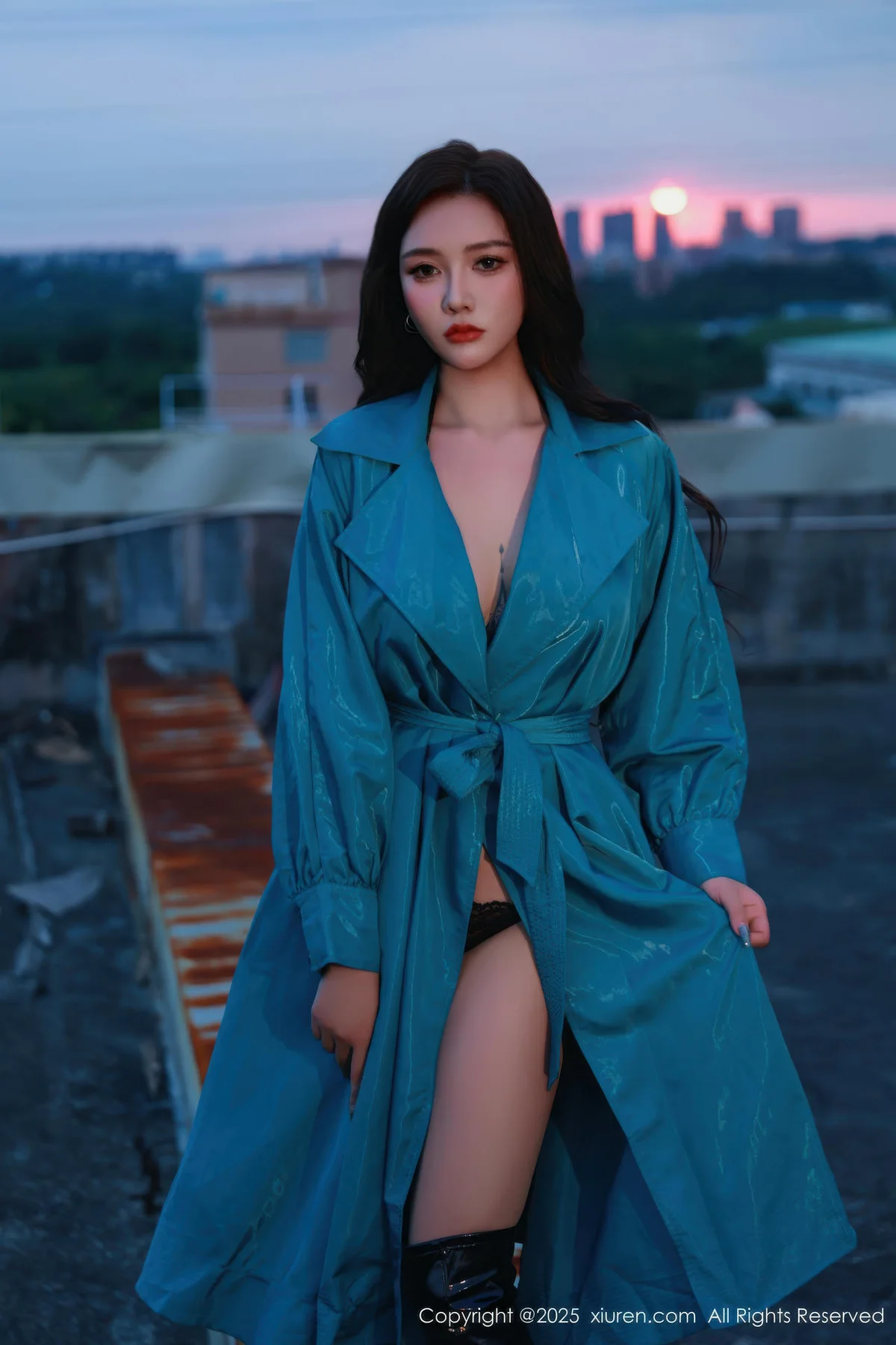 XiuRen 秀人 No.10776 娜比 蓝色风衣情趣内衣 - 4