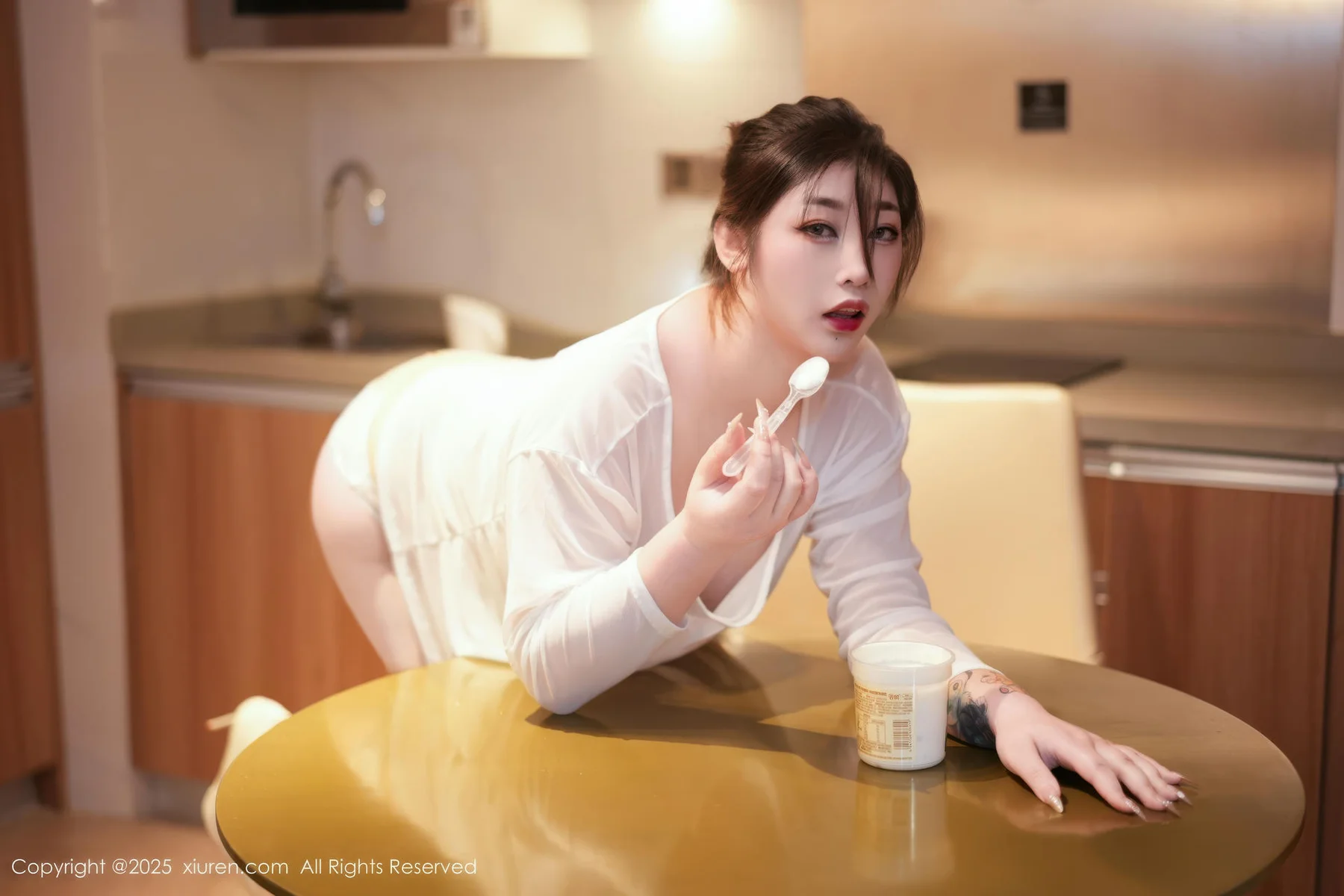 XiuRen 秀人 No.10787 妲己Toxic 白色连衣短裙情趣内衣 - 1