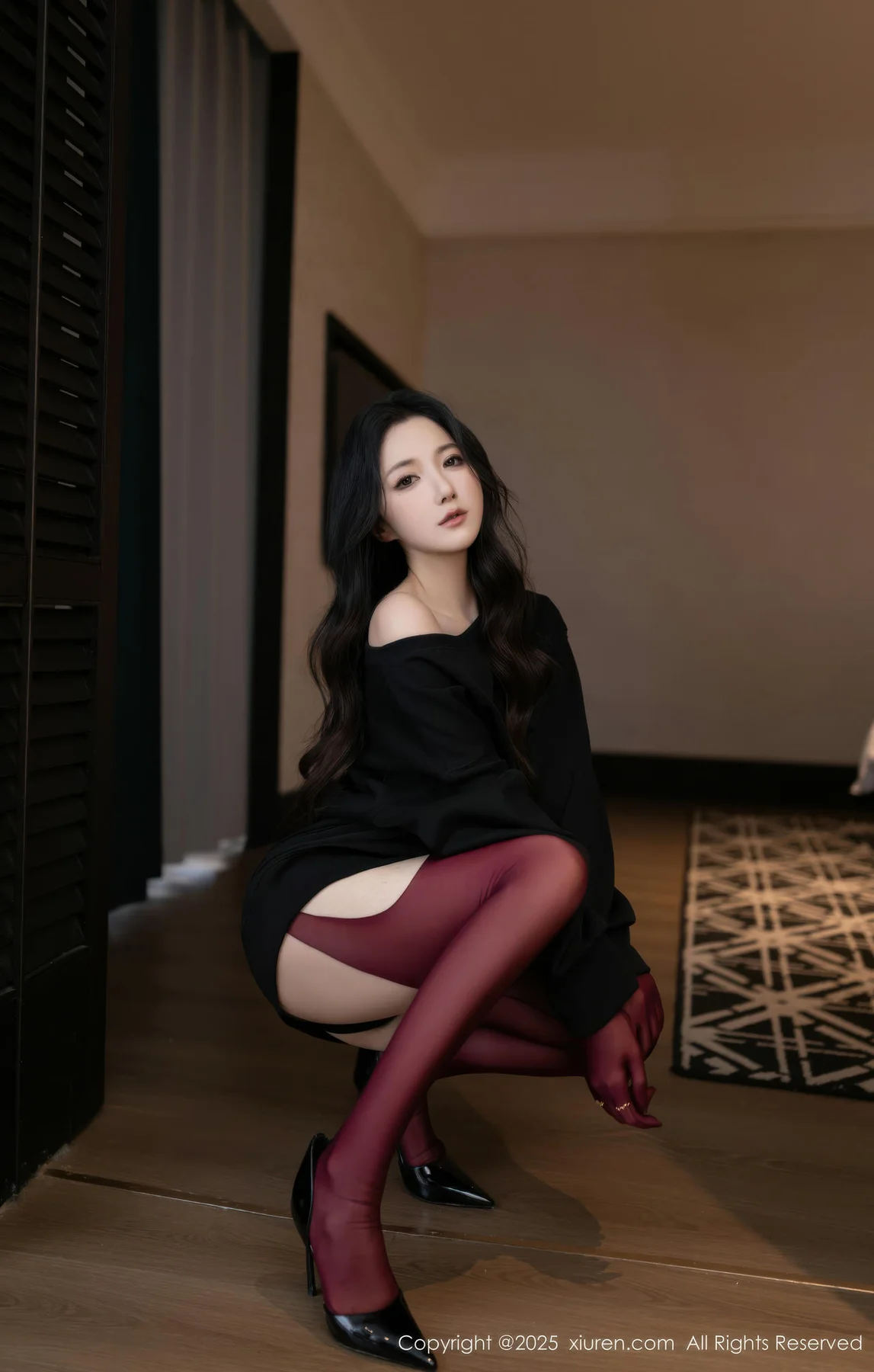 XiuRen 秀人 No.10790 鱼子酱Fish 黑色情趣内衣 - 4