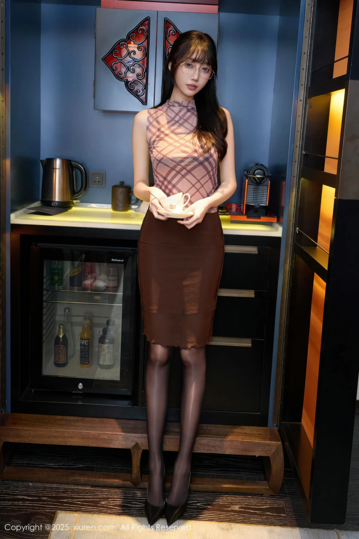 XiuRen 秀人 No.10793 玥儿玥er 黑色情趣内衣 - 1