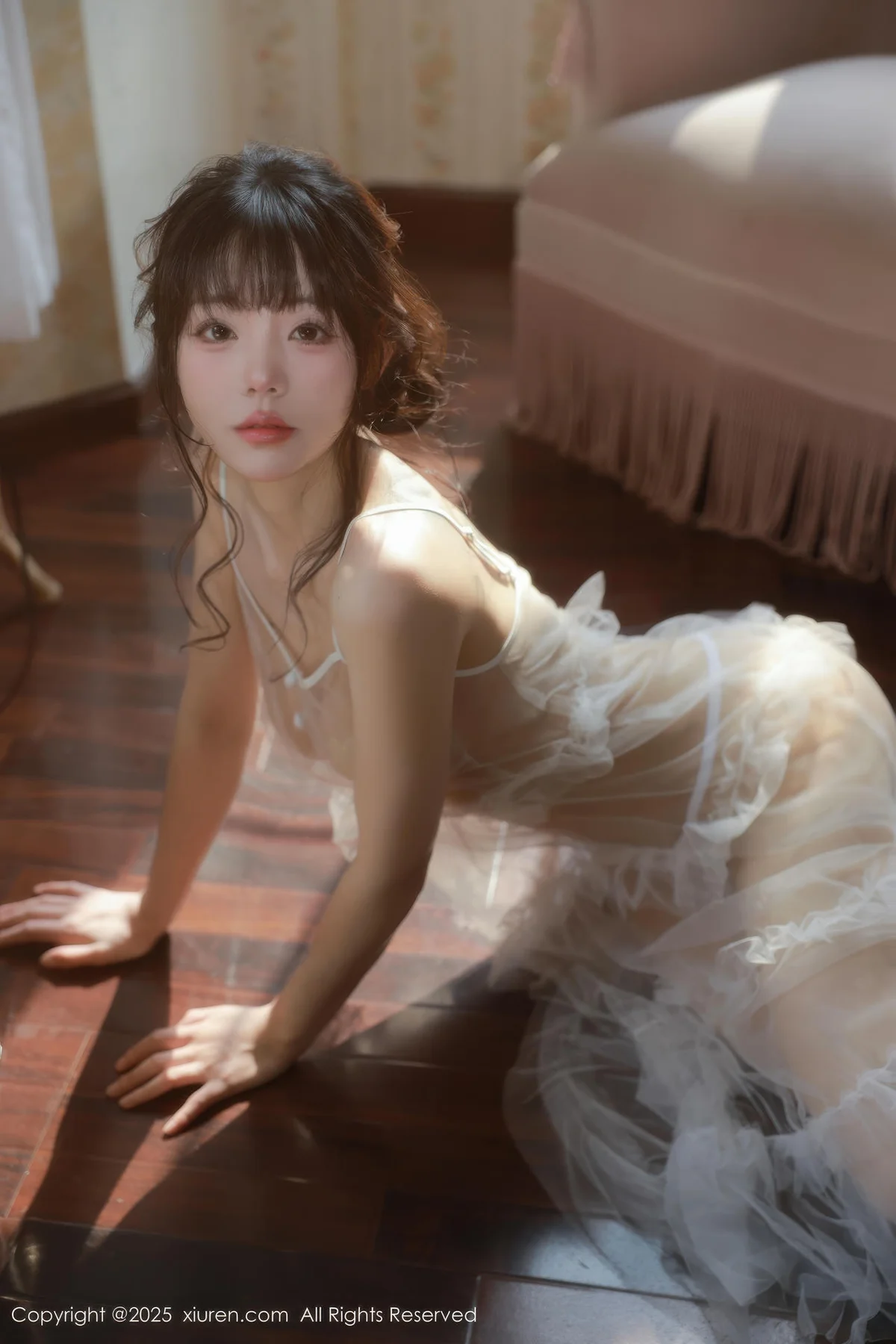 XiuRen 秀人 No.10799 佘贝拉Bella 白色情趣内衣 - 1