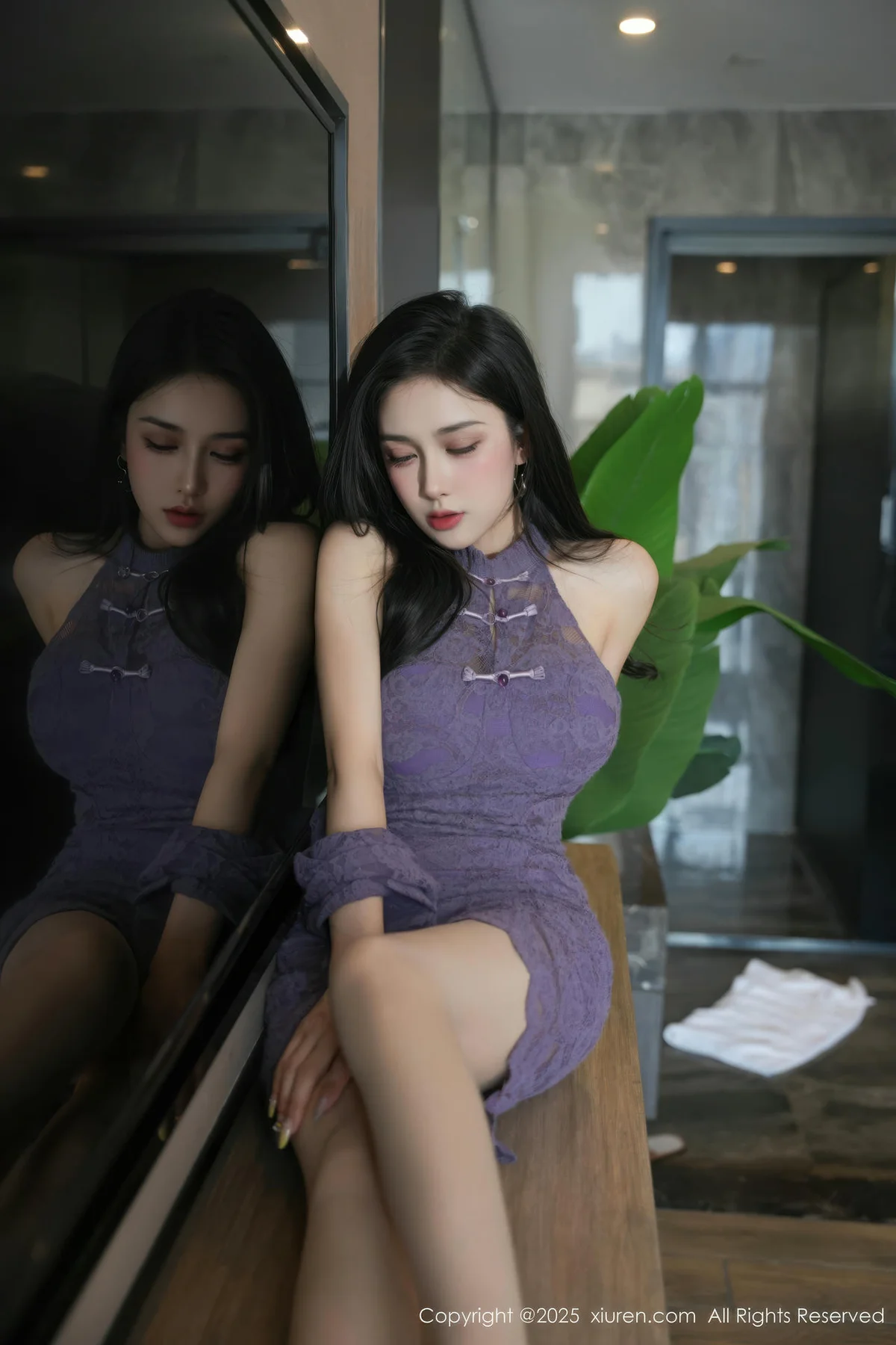 XiuRen 秀人 No.10801 小阿娇Gill 紫色连衣裙长腿高跟 - 10