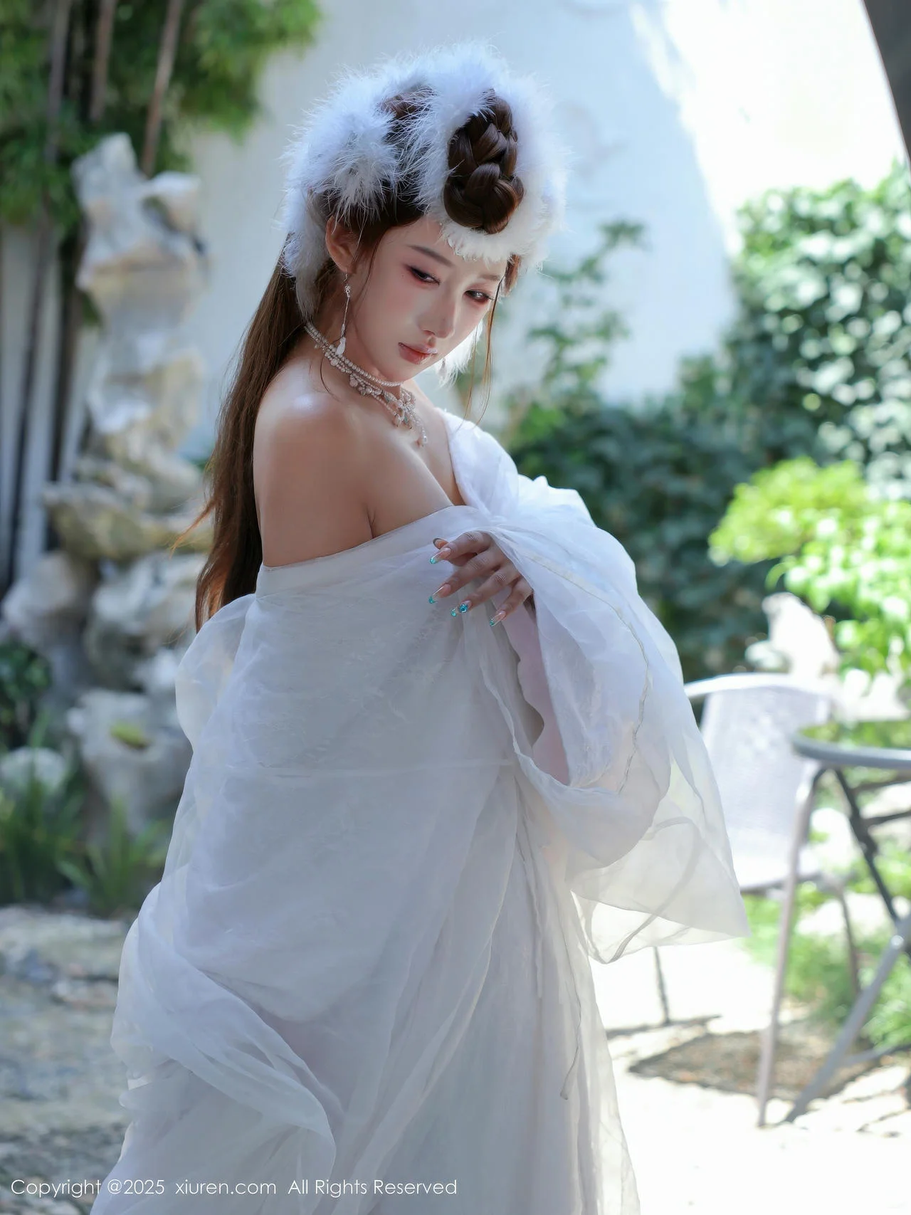 XiuRen 秀人 No.10843 金允希Yuki 白色锦毛鼠装扮 - 10
