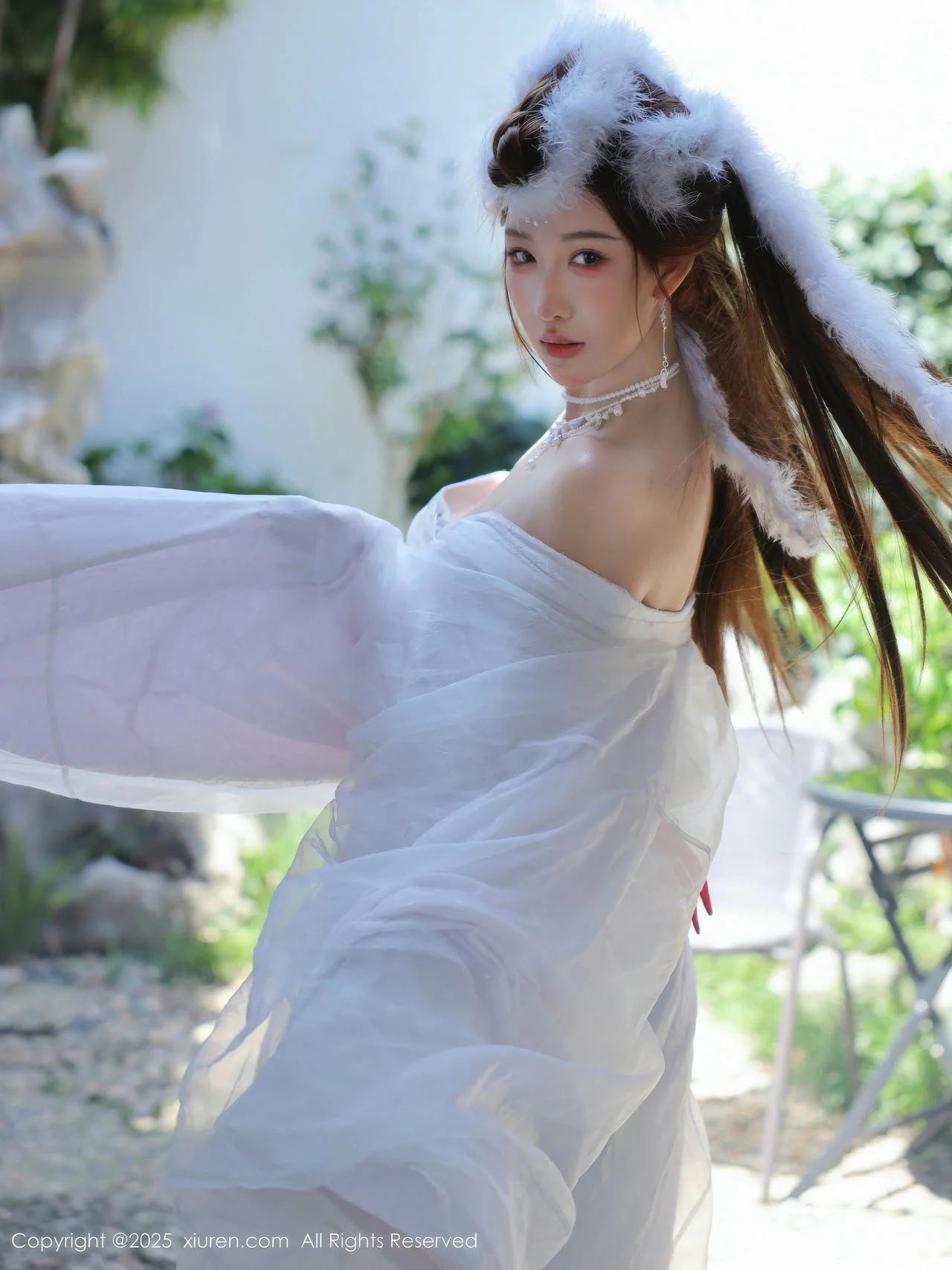 XiuRen 秀人 No.10843 金允希Yuki 白色锦毛鼠装扮 - 1