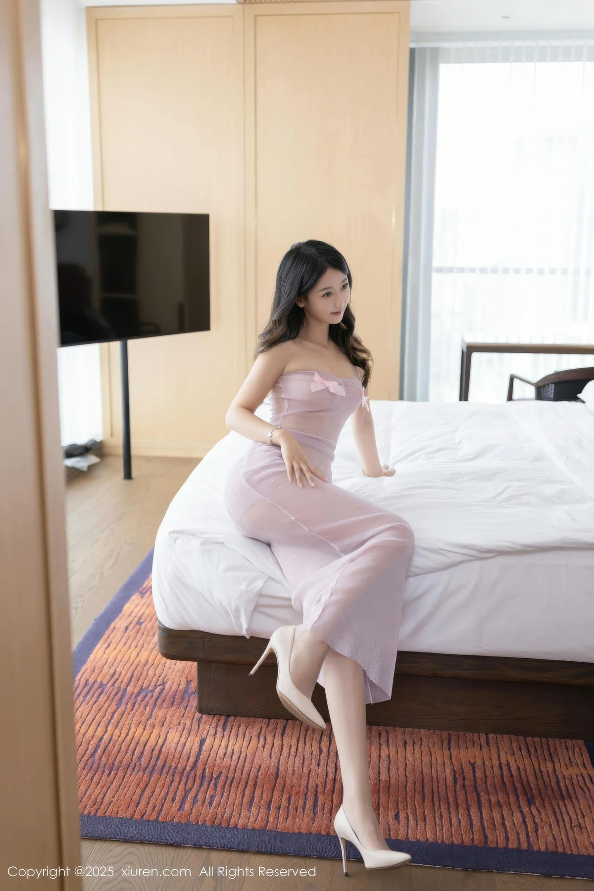 XiuRen 秀人 No.10844 唐安琪透视粉色连衣裙搭配 - 10