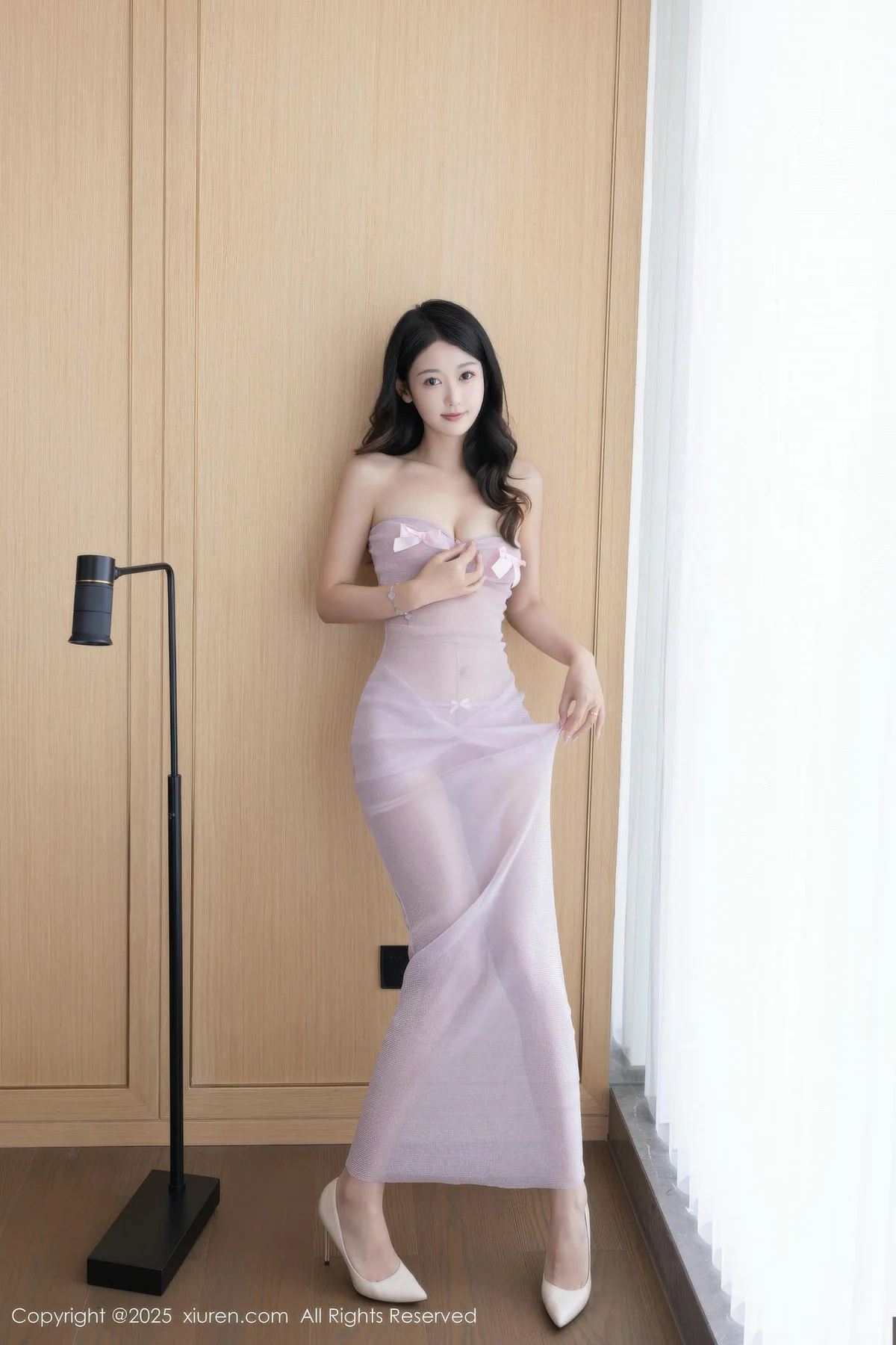 XiuRen 秀人 No.10844 唐安琪透视粉色连衣裙搭配 - 6