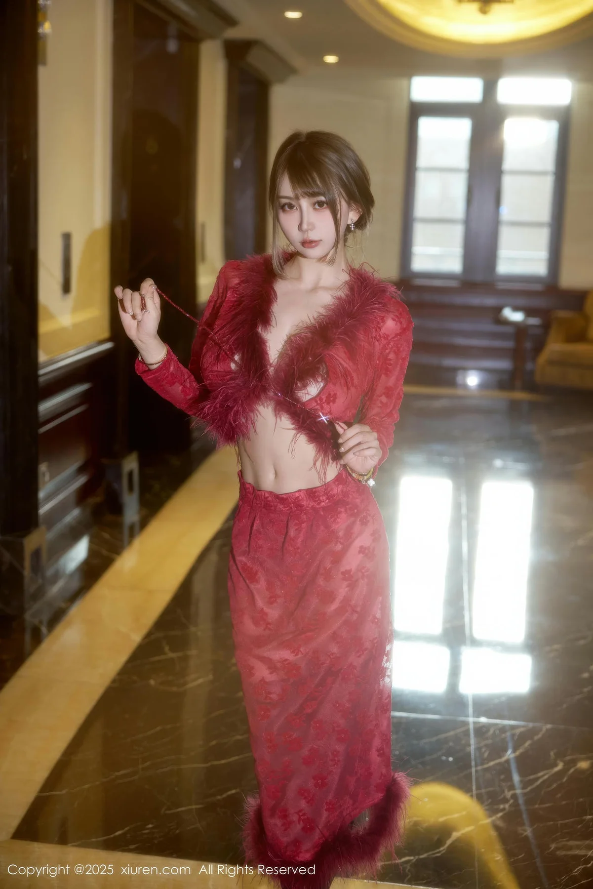 XiuRen 秀人 No.10848 Zoe柚柚美乳玉背红色复古服饰 - 7