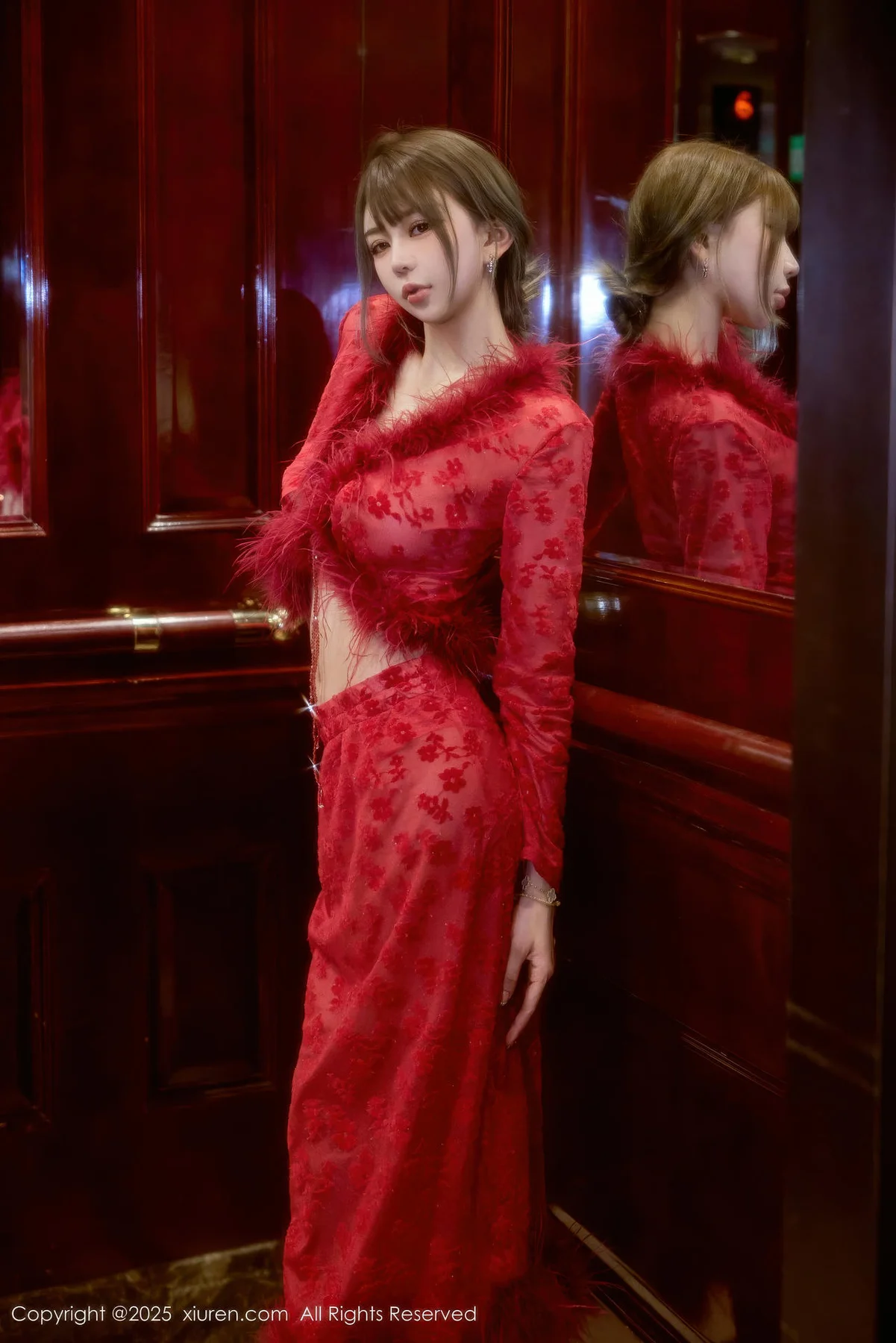 XiuRen 秀人 No.10848 Zoe柚柚美乳玉背红色复古服饰 - 10