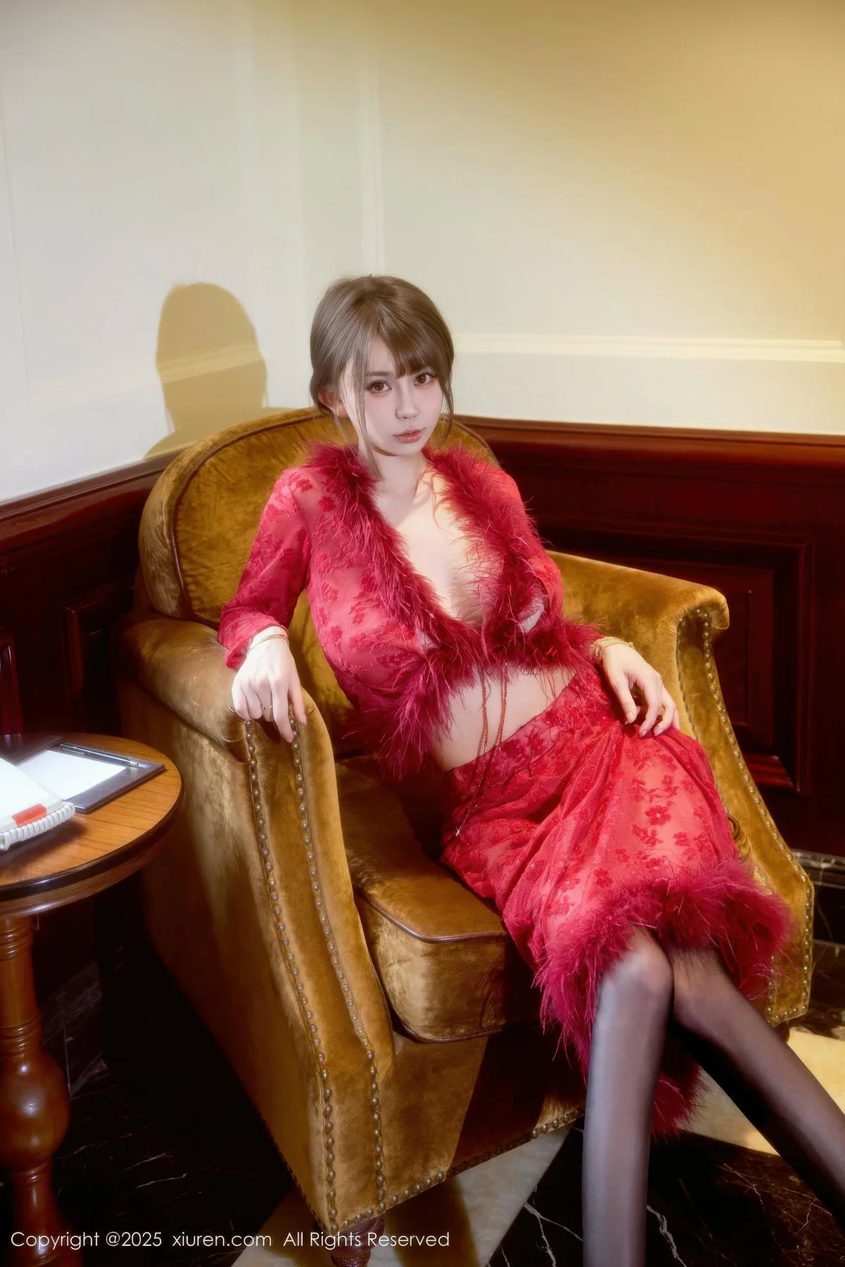 XiuRen 秀人 No.10848 Zoe柚柚美乳玉背红色复古服饰 - 7