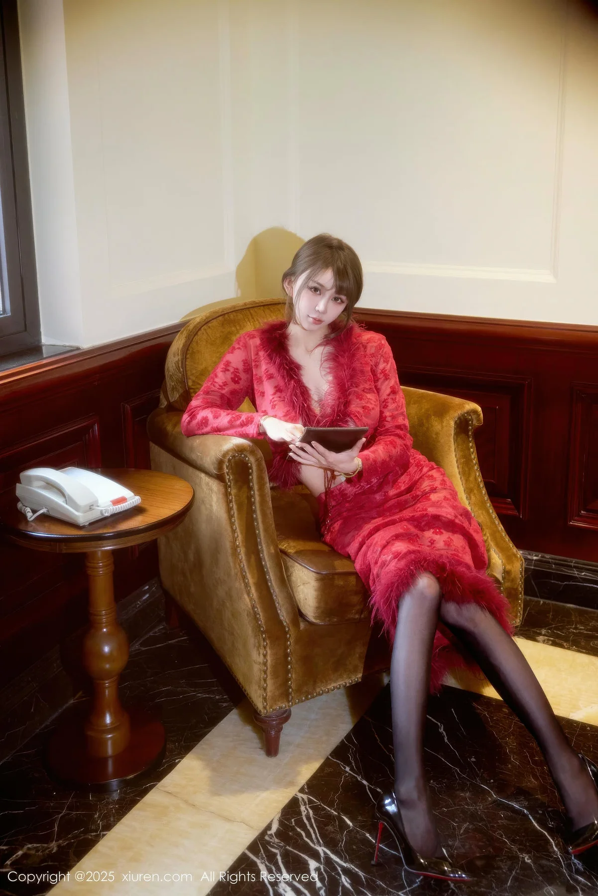 XiuRen 秀人 No.10848 Zoe柚柚美乳玉背红色复古服饰 - 8
