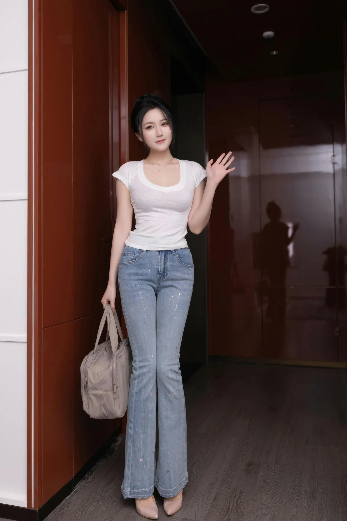 XiuRen 秀人 No.10858 鱼子酱Fish 捆绑灰色蕾丝服饰 - 1