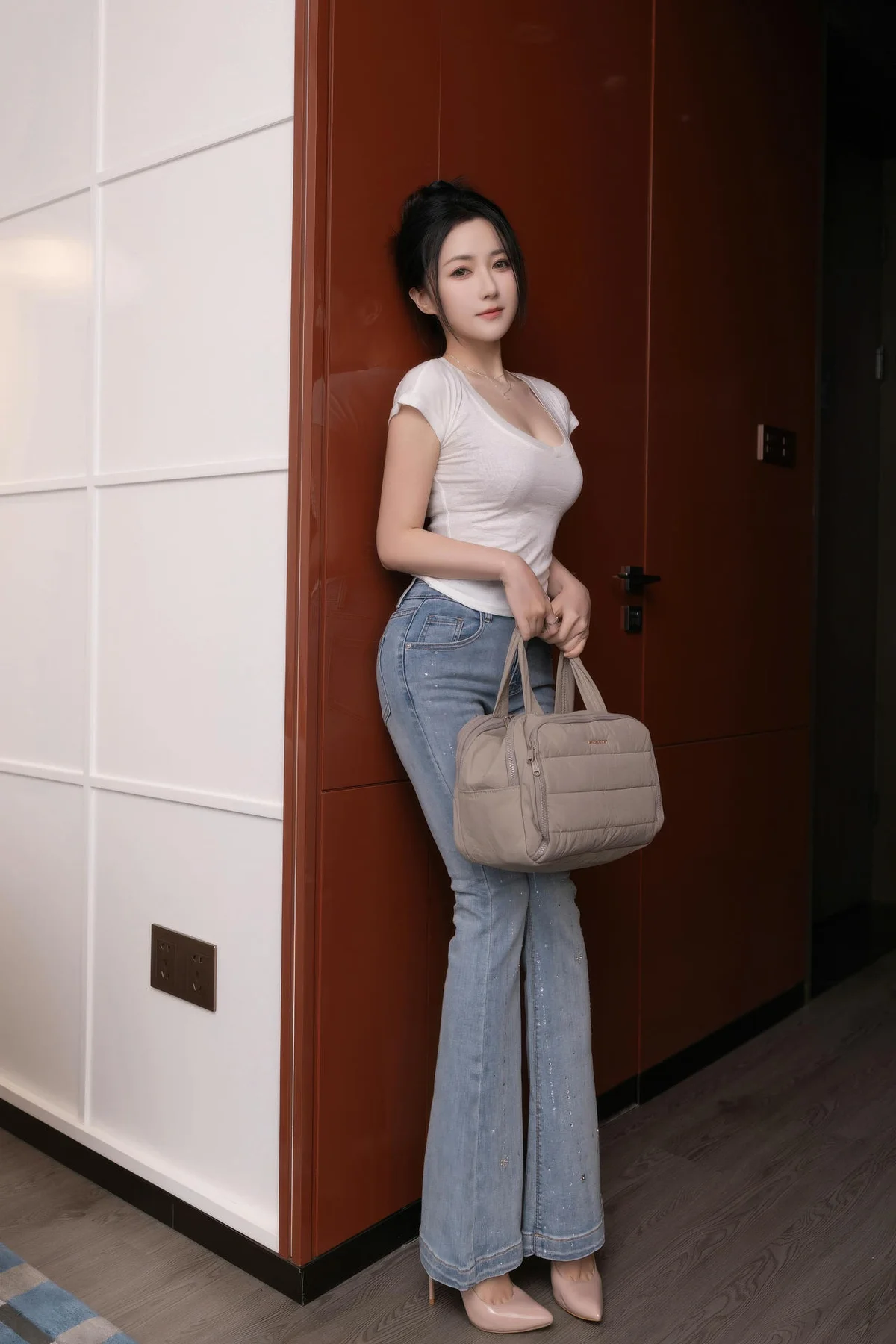 XiuRen 秀人 No.10858 鱼子酱Fish 捆绑灰色蕾丝服饰 - 3