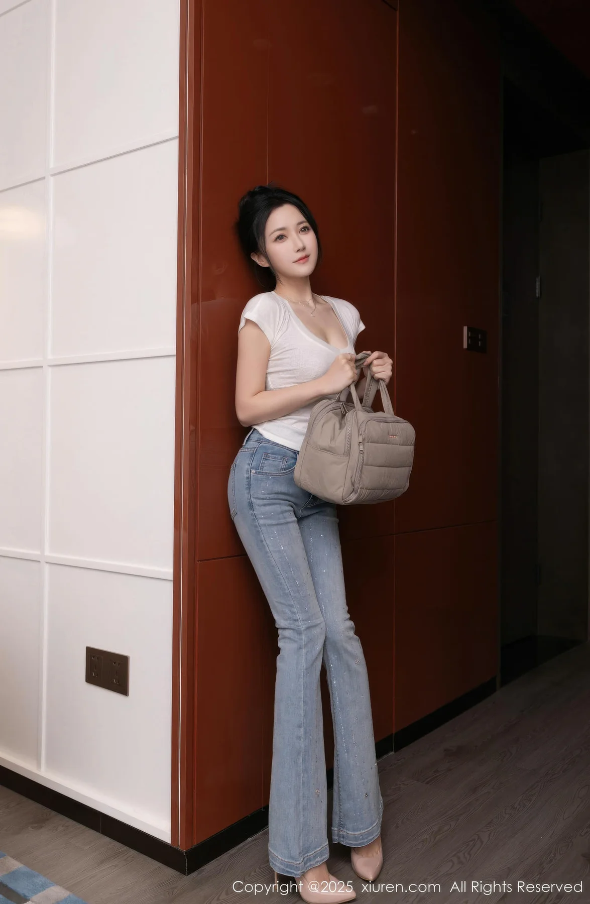 XiuRen 秀人 No.10858 鱼子酱Fish 捆绑灰色蕾丝服饰 - 6