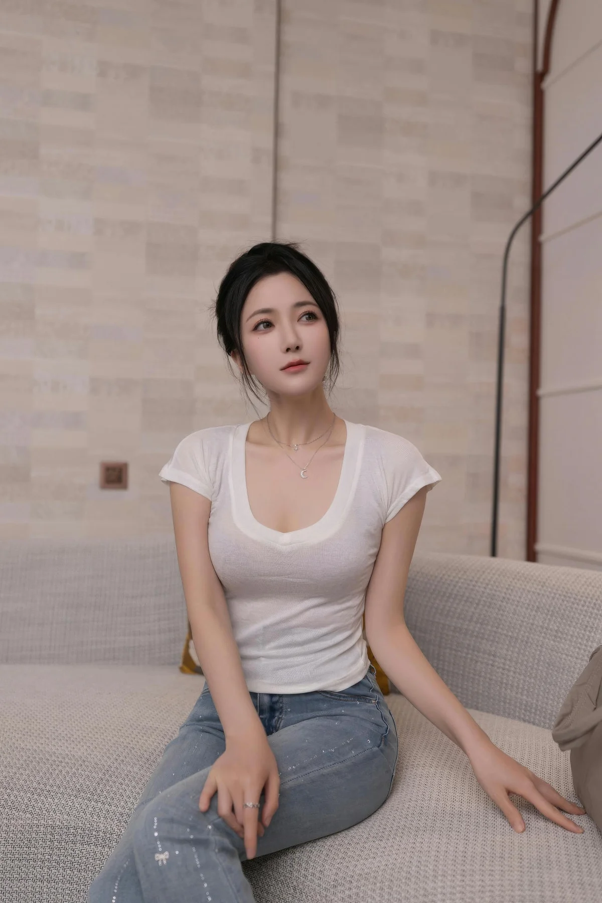 XiuRen 秀人 No.10858 鱼子酱Fish 捆绑灰色蕾丝服饰 - 1