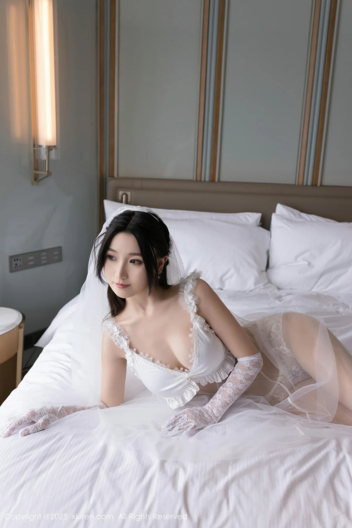 XiuRen 秀人 No.10871 杏子Yada 轻透白纱主题写真 - 6