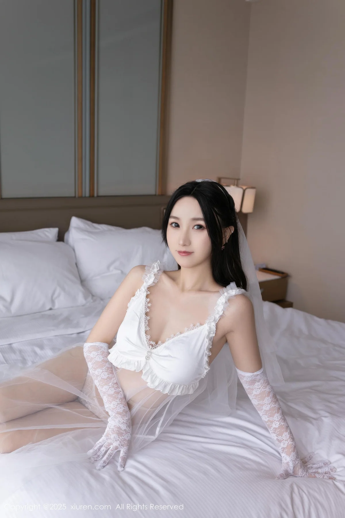 XiuRen 秀人 No.10871 杏子Yada 轻透白纱主题写真 - 7
