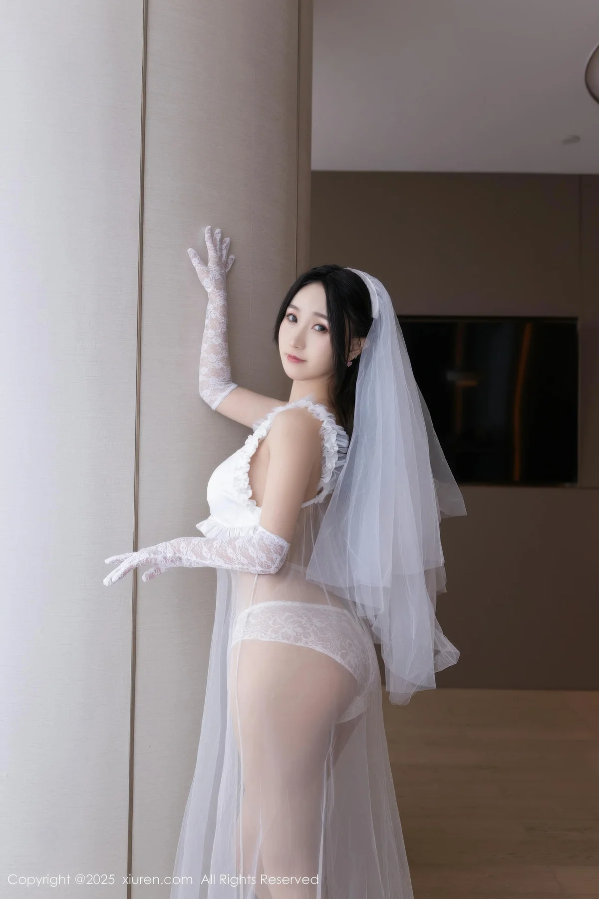 XiuRen 秀人 No.10871 杏子Yada 轻透白纱主题写真 - 5