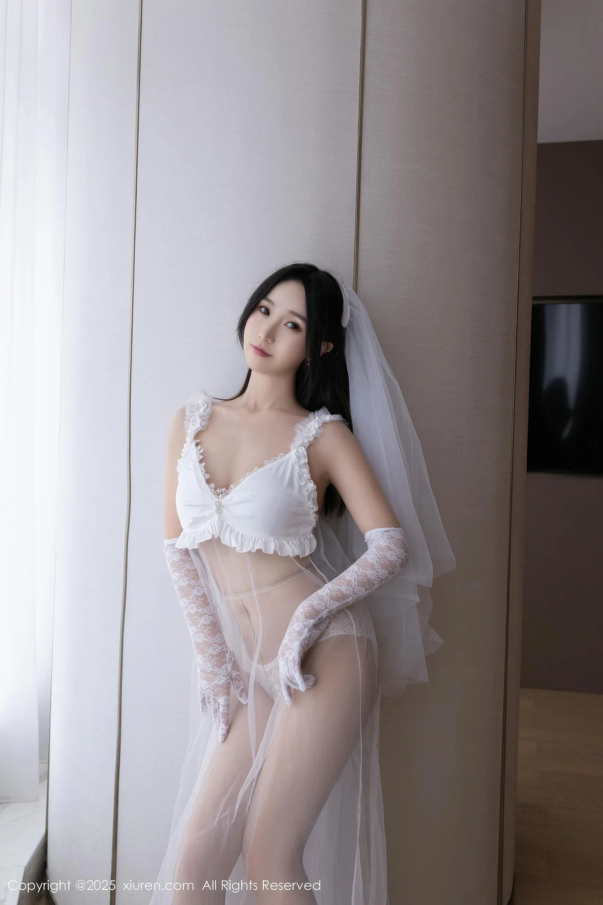 XiuRen 秀人 No.10871 杏子Yada 轻透白纱主题写真 - 7