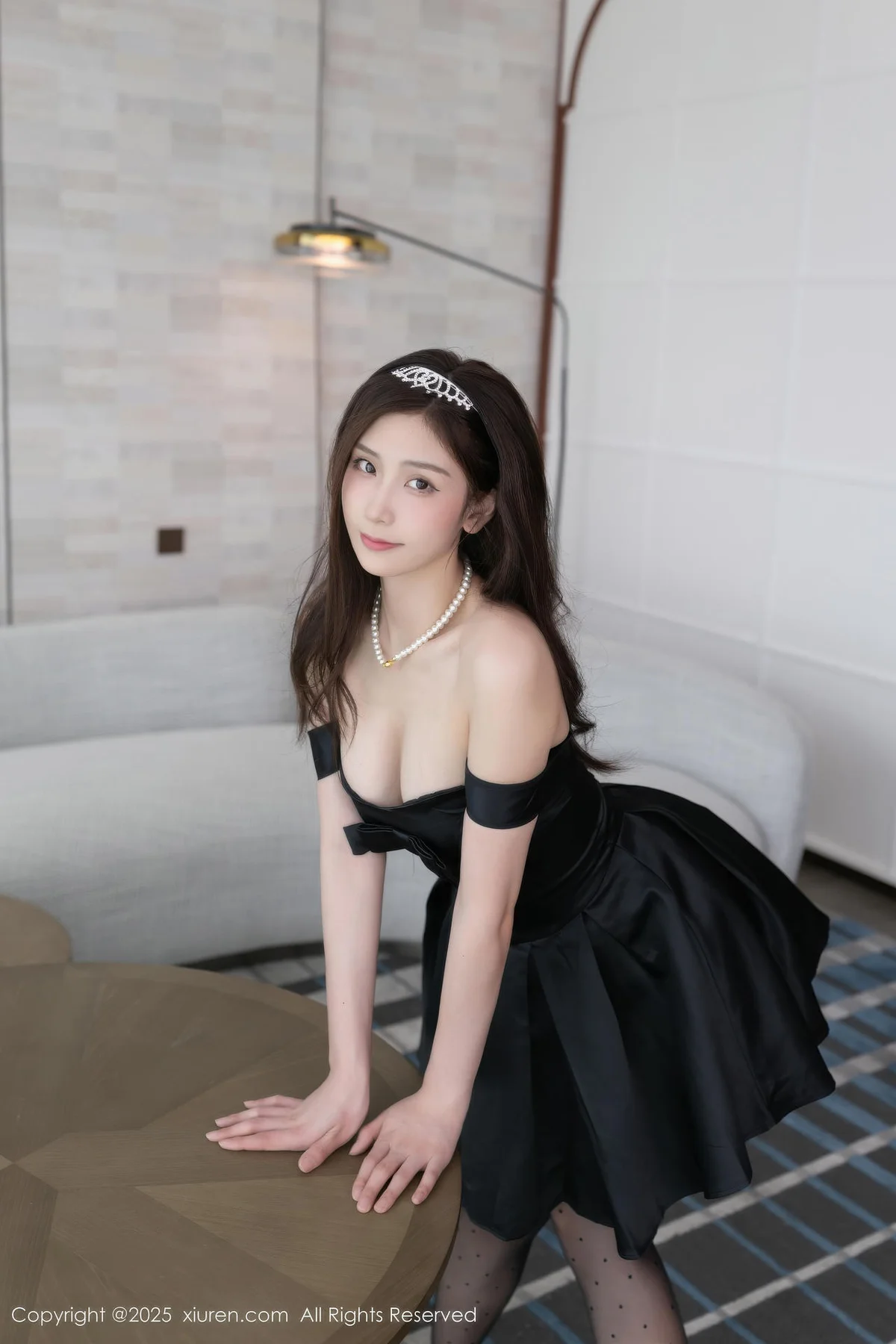 XiuRen 秀人 No.10878 刘婷婷 黑色连衣短裙魅惑黑丝 - 10