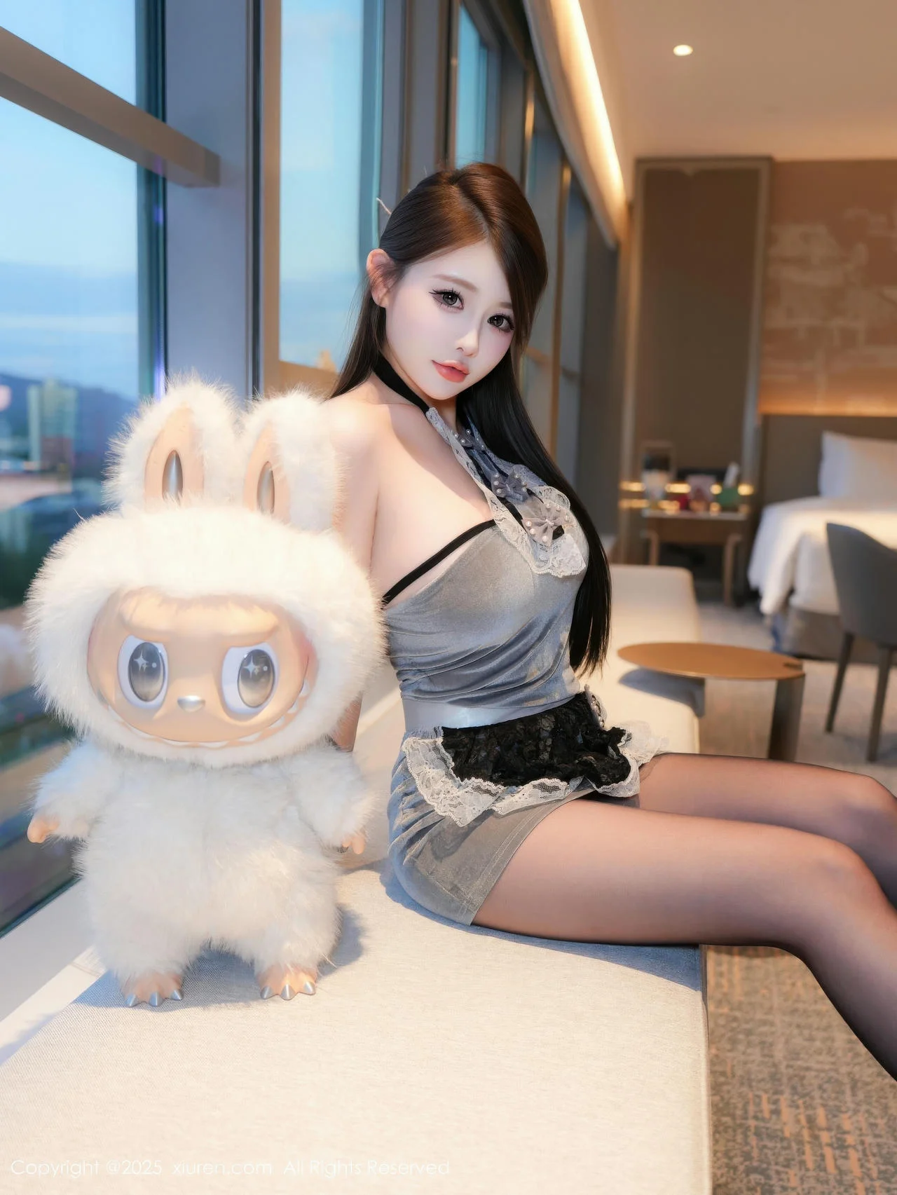 XiuRen 秀人 No.10884 甜妮 灰色女仆短裙曼妙姿态明艳动人 - 6