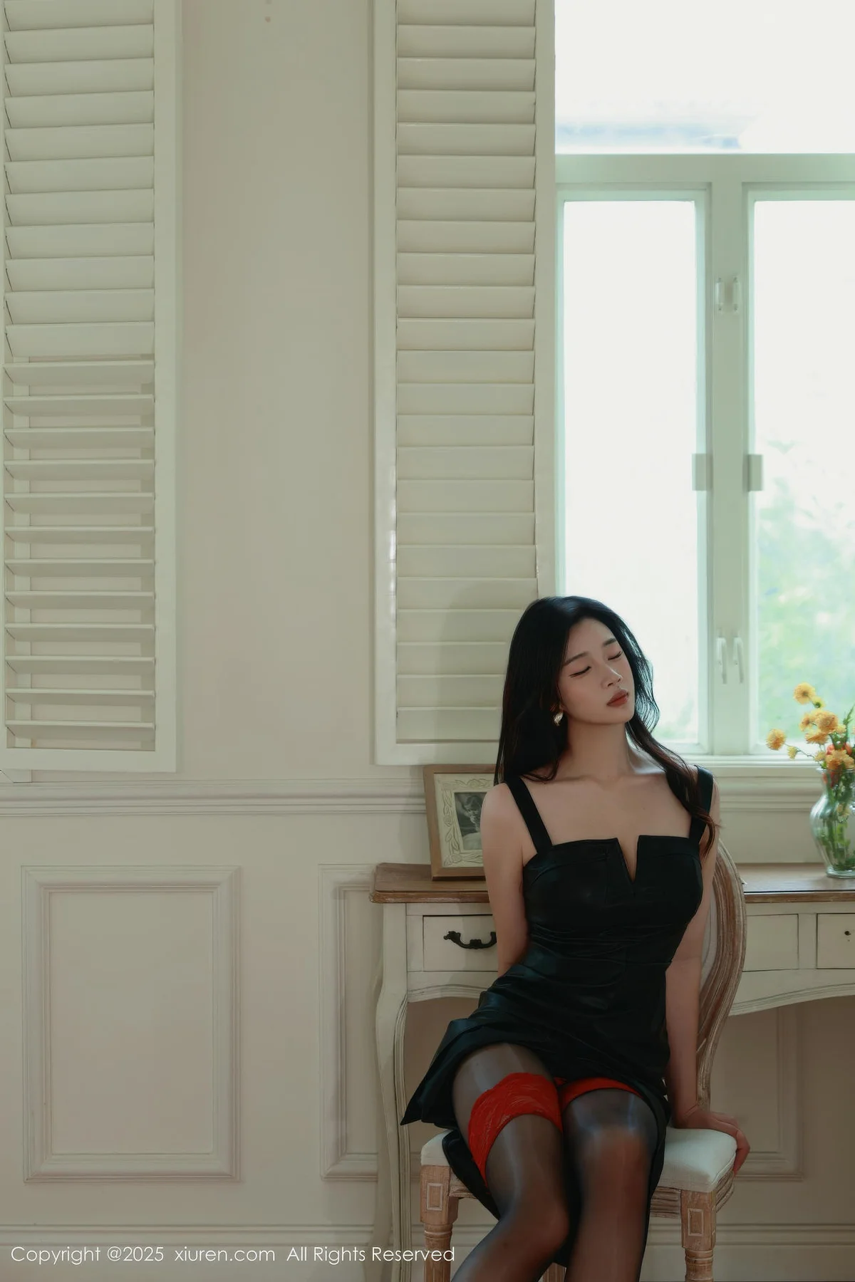 XiuRen 秀人 No.10885 南乔 黑色皮裙黑丝私房写真 - 6