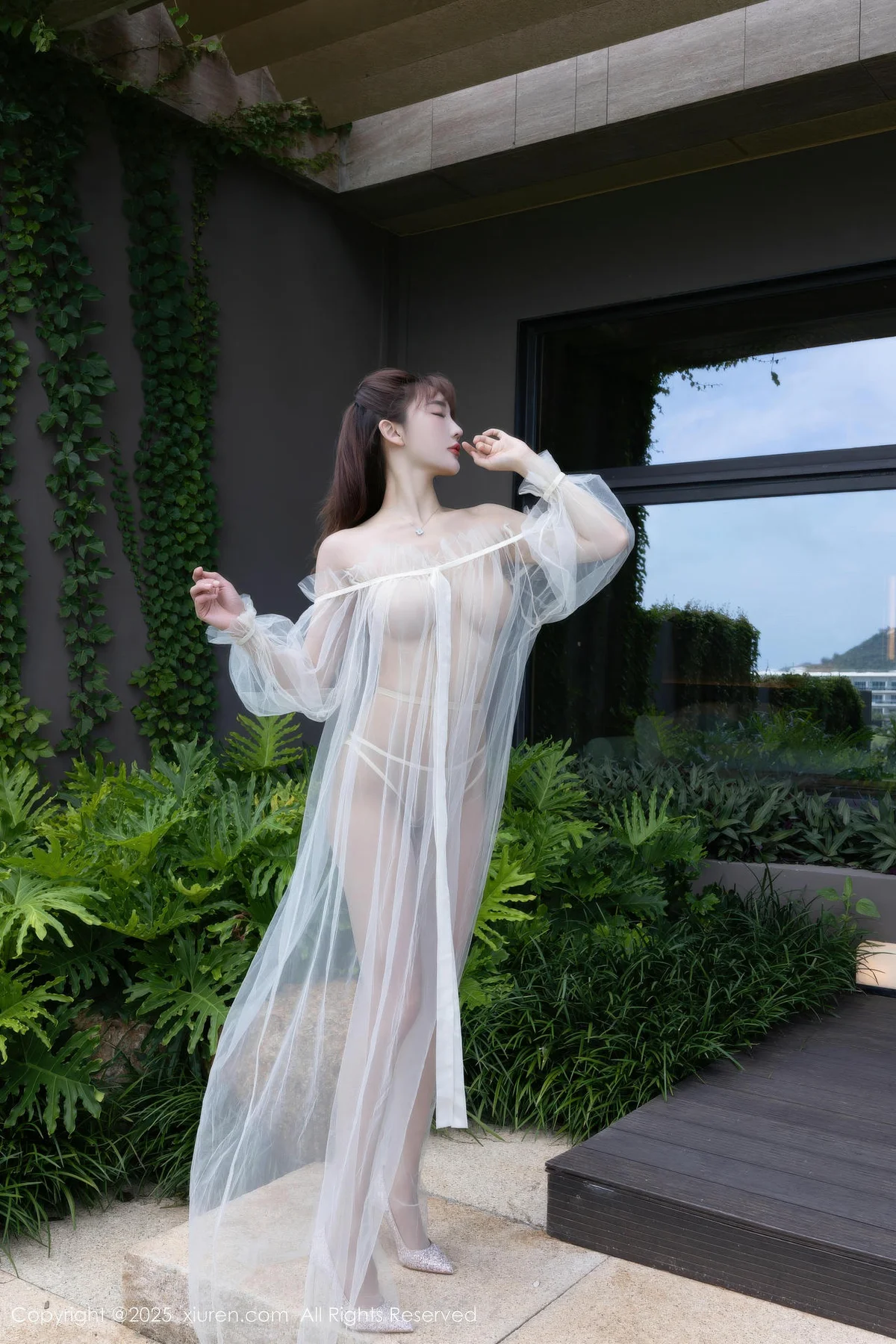 XiuRen 秀人 No.10903 陆萱萱 轻透白纱肉色丝袜 - 7