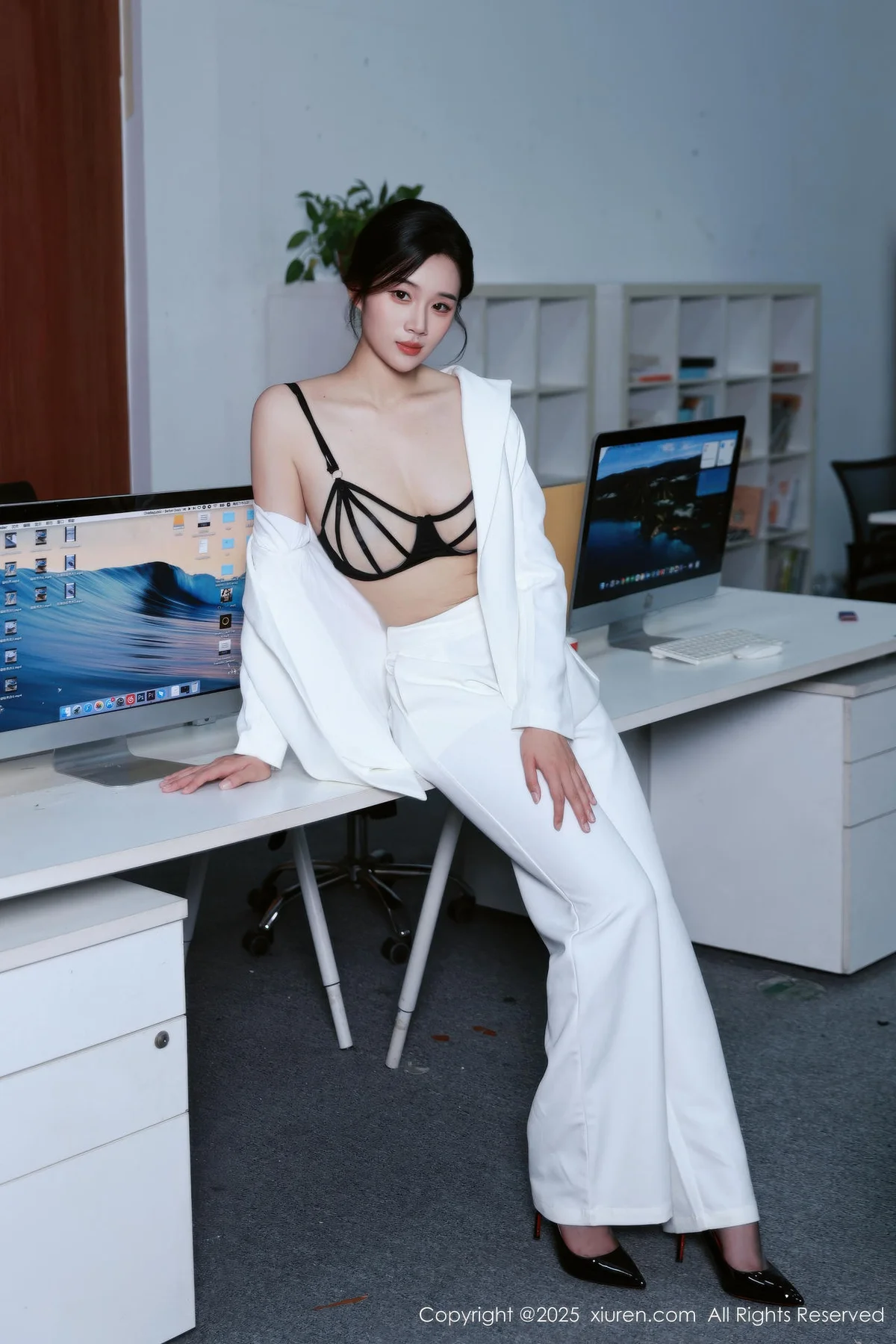 XiuRen 秀人 No.10908 南乔 白色西装黑丝ol - 3